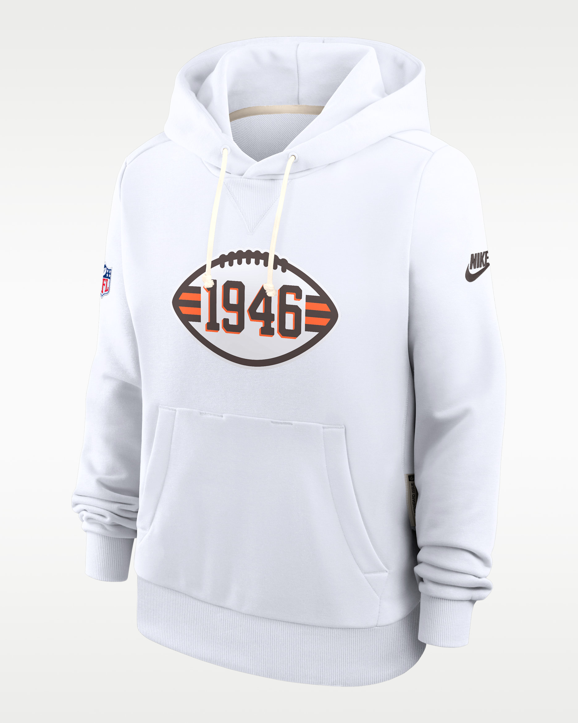 Cleveland Browns Alt Pack Women's Nike Dri-FIT NFL Pullover Hoodie - White