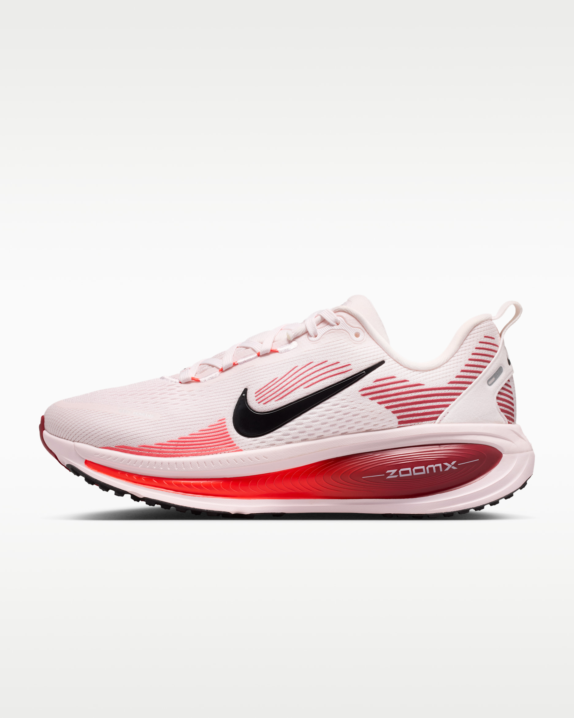 Chaussure de running sur route Nike Vomero 18 pour femme - Pearl Pink/Team Crimson/Bright Crimson/Noir