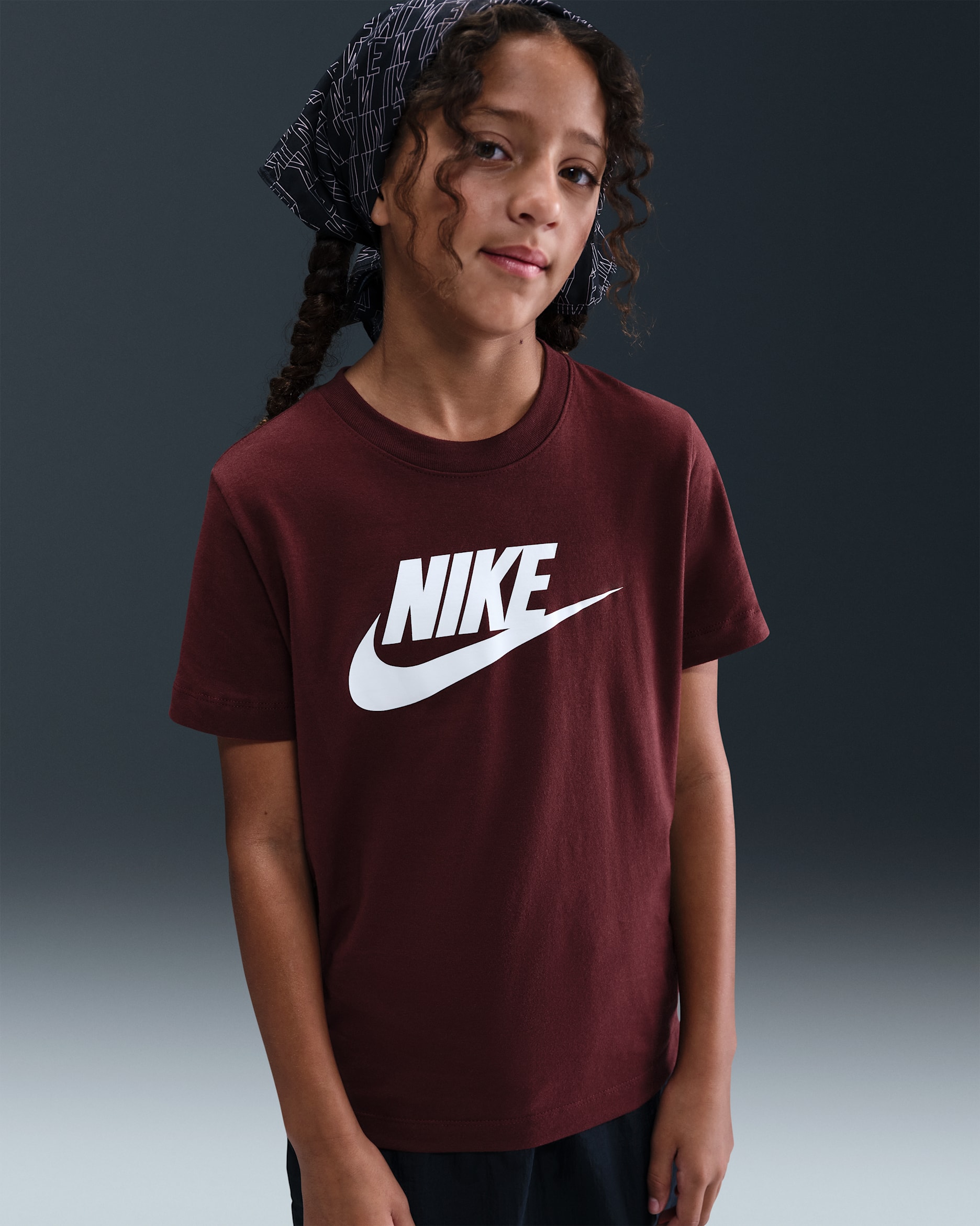 Playera para niños talla grande Nike Sportswear - Rojo team oscuro
