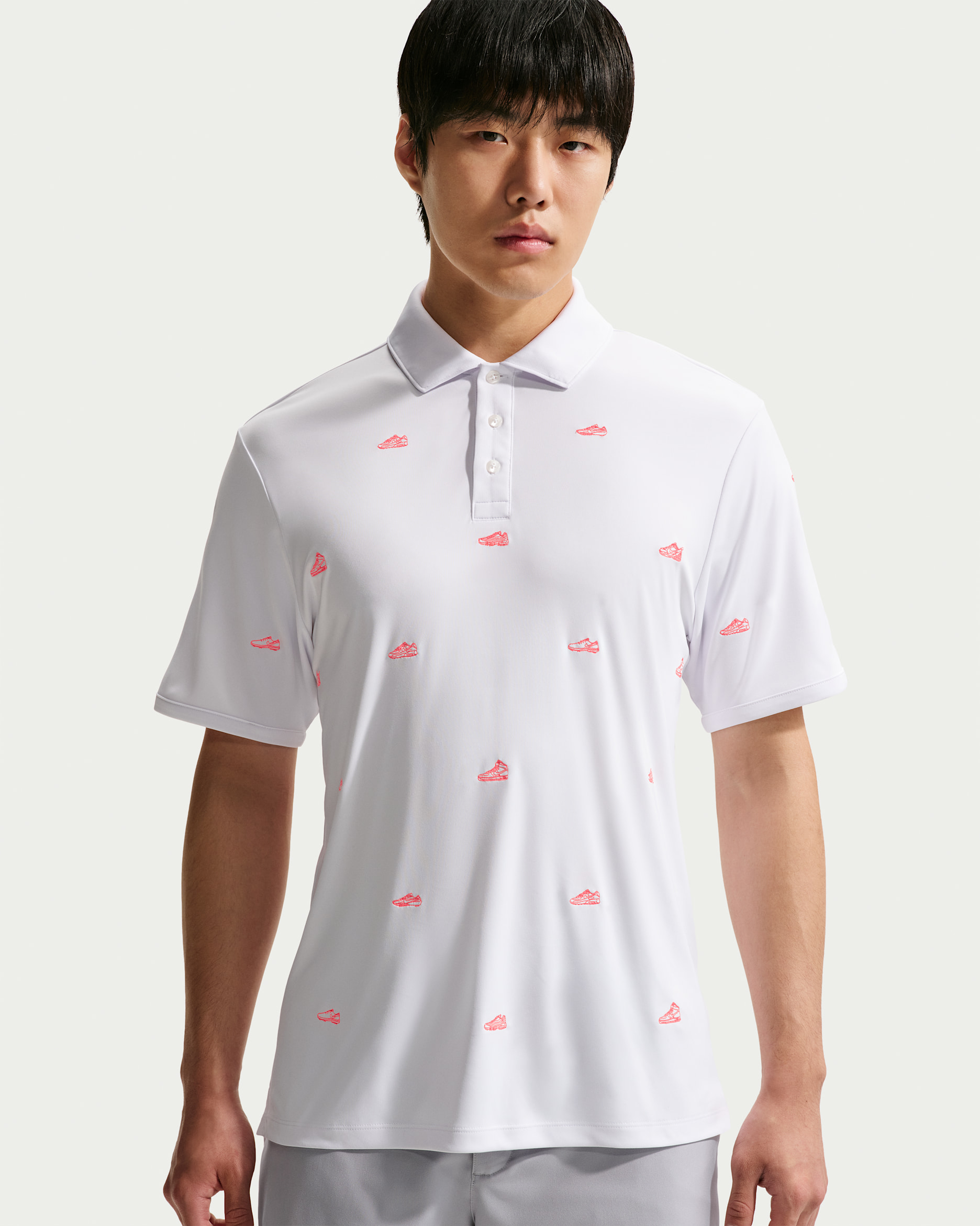 Nike Par Men's Dri-FIT Polo - White/Hot Lava