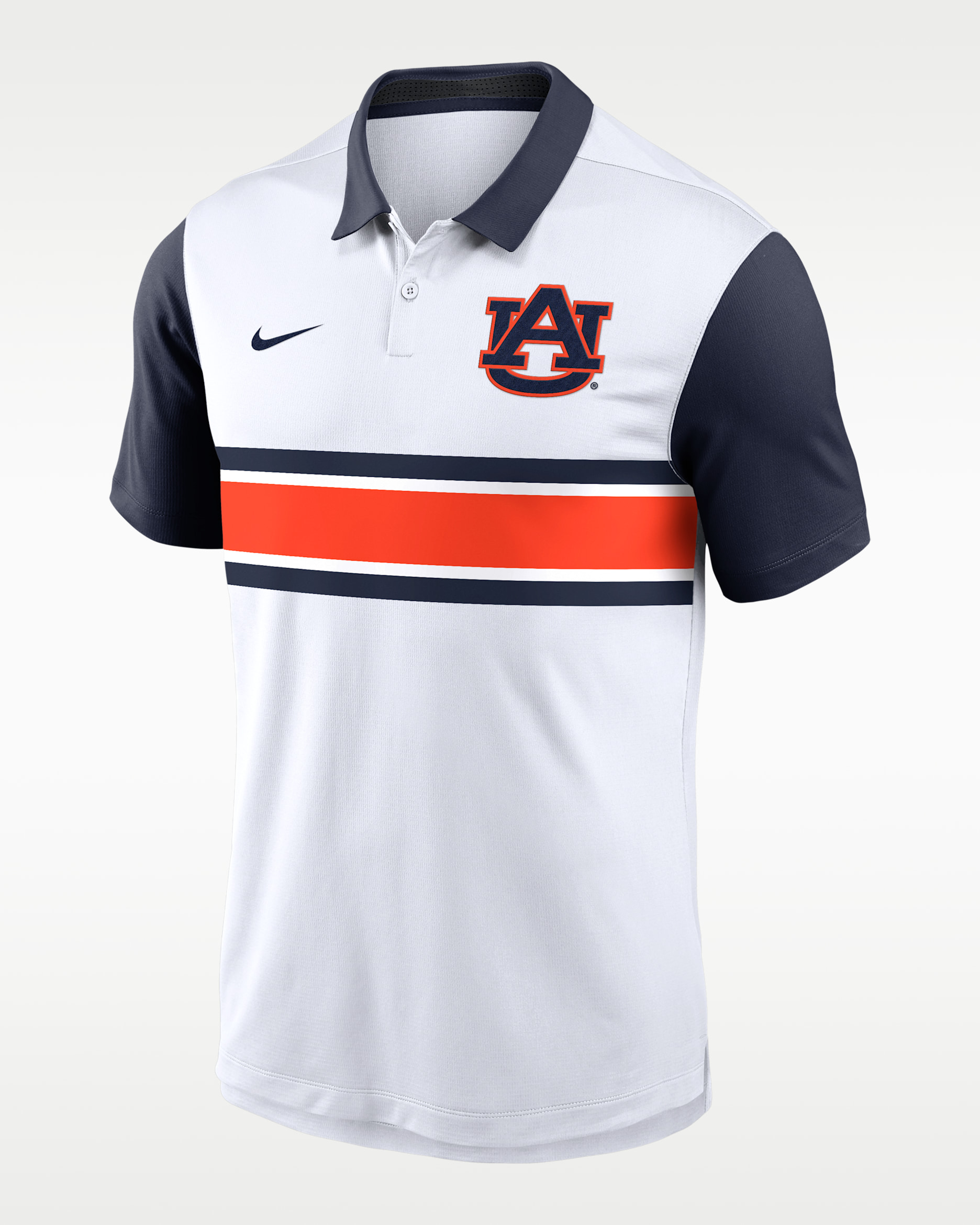 Auburn Primetime Vapor Pattern Men's Nike Dri-FIT College Polo - White