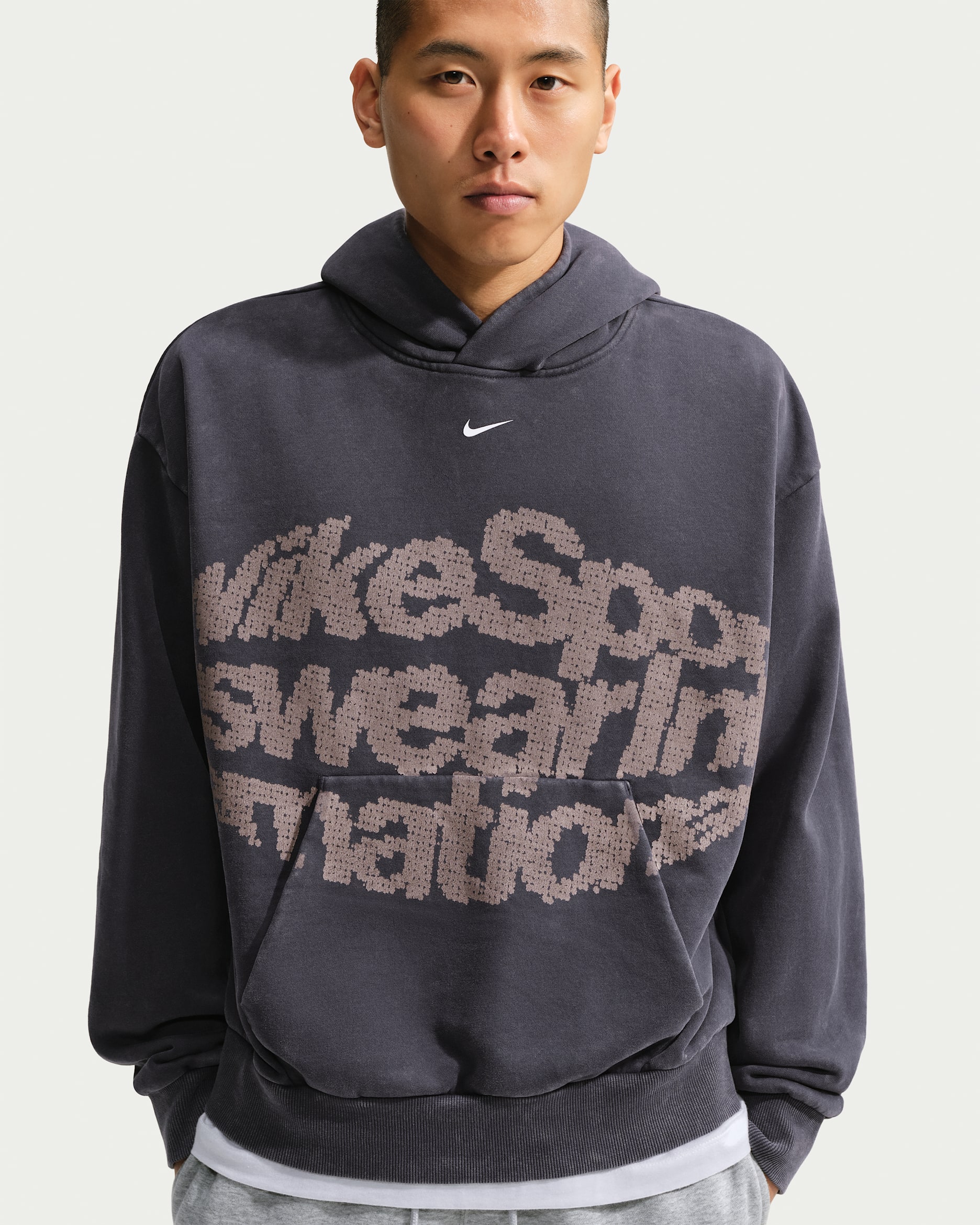 Nike Solo Swoosh Fleece Pullover Hoodie - Gridiron