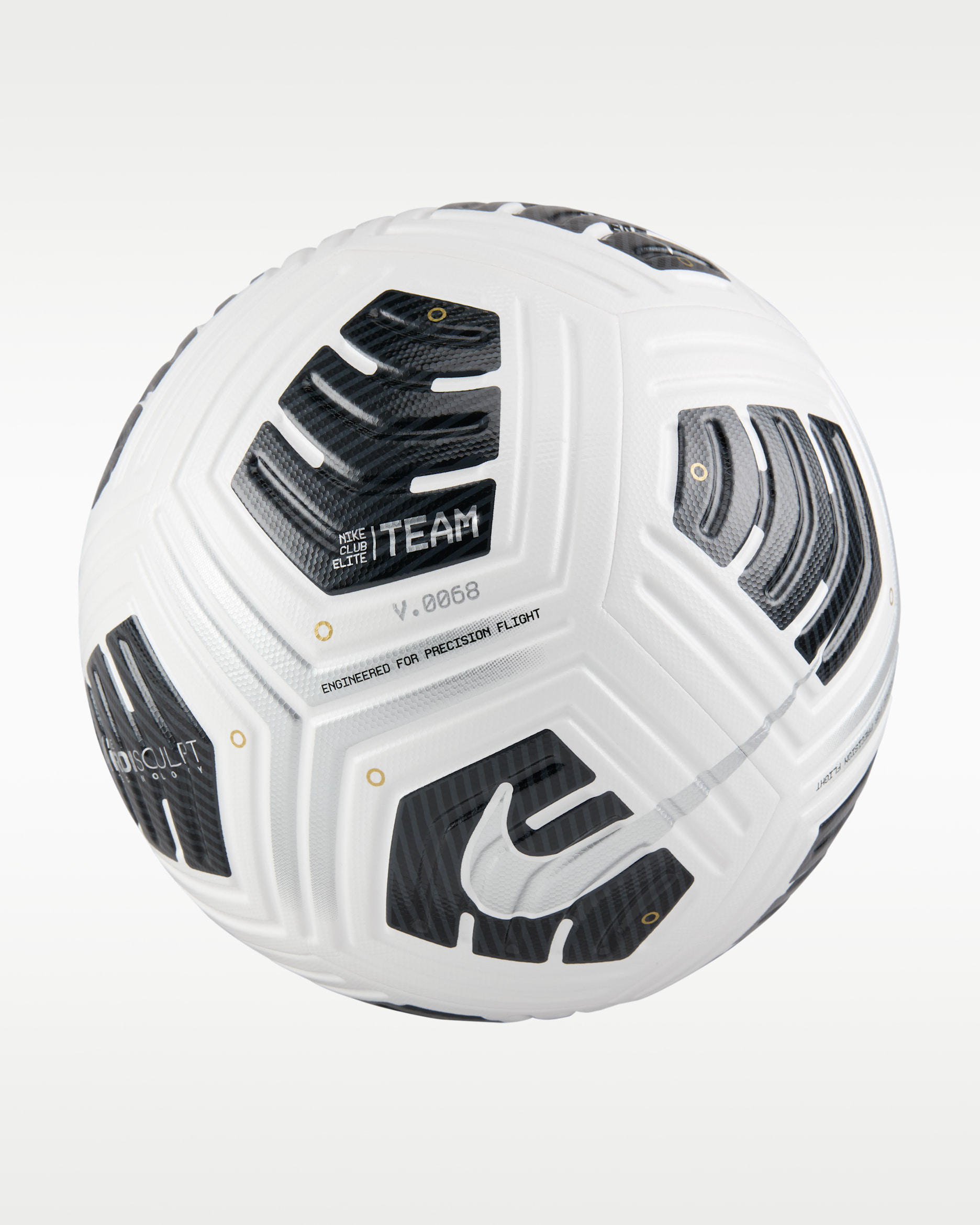 Nike Club Elite Soccer Ball - White/Black/Metallic Silver