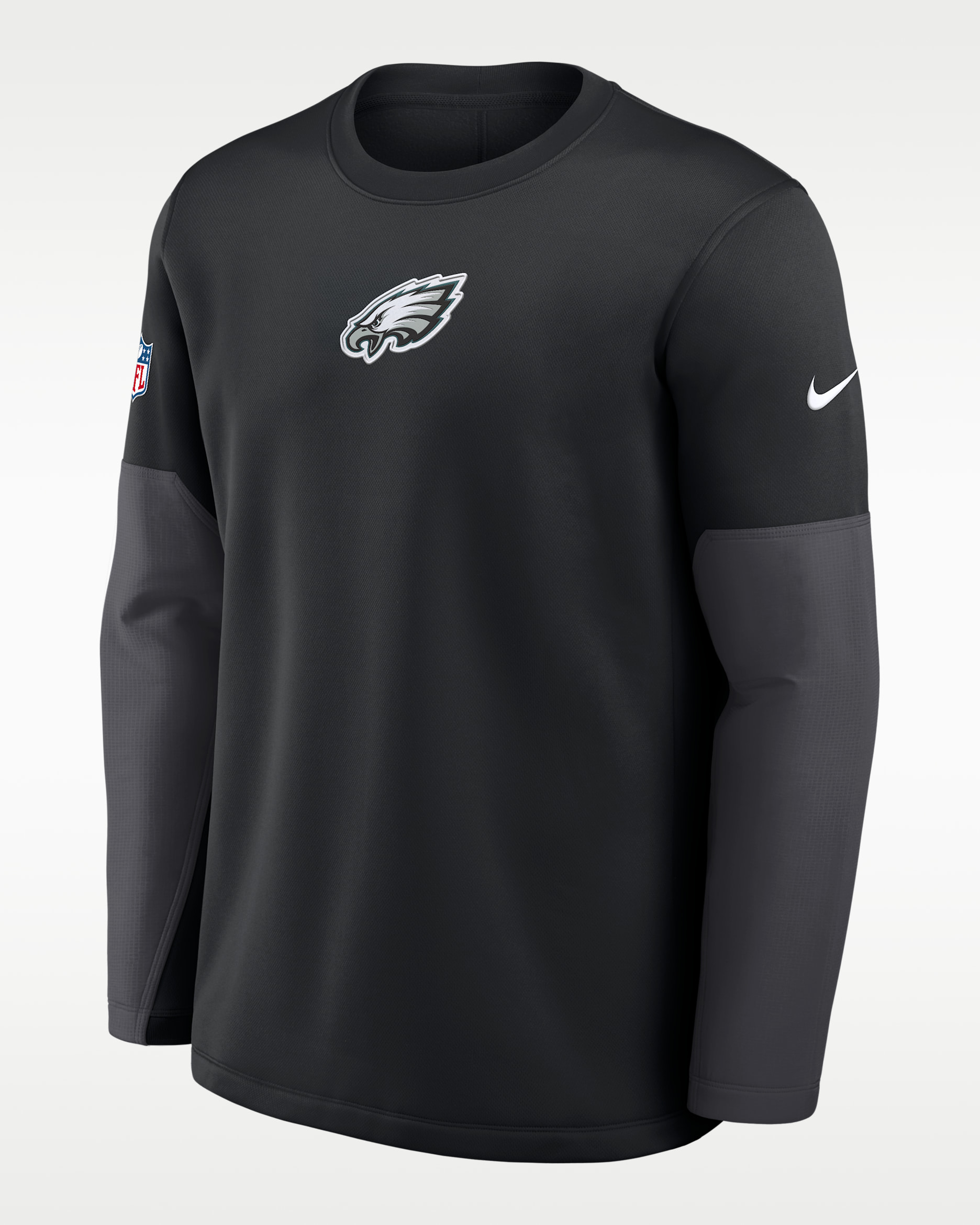 Philadelphia Eagles Scripted To Win Sideline Coach Men's Nike Therma-FIT NFL Long-Sleeve T-Shirt - Black