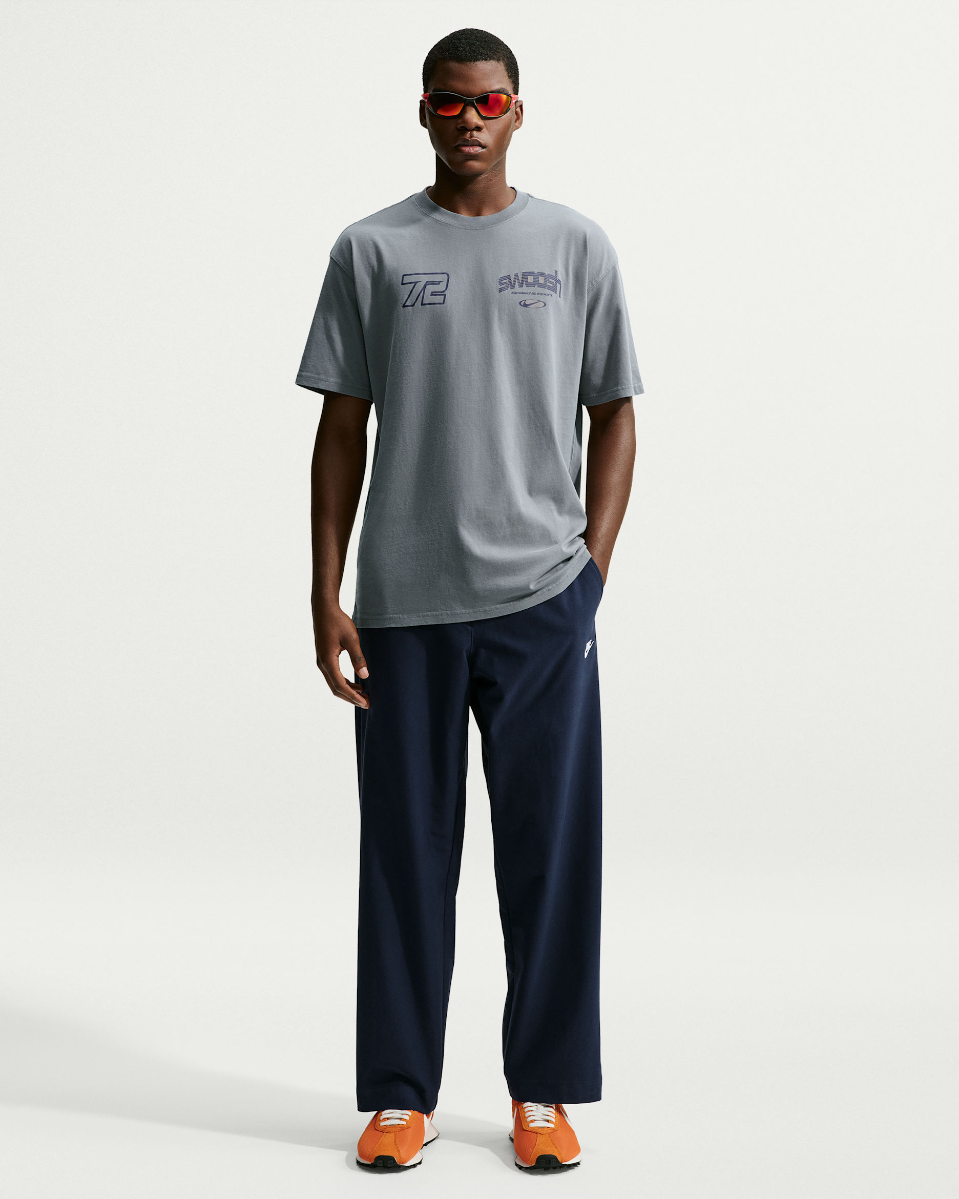 Nike Sportswear Club Men's Straight Stretch Trousers - Obsidian/White