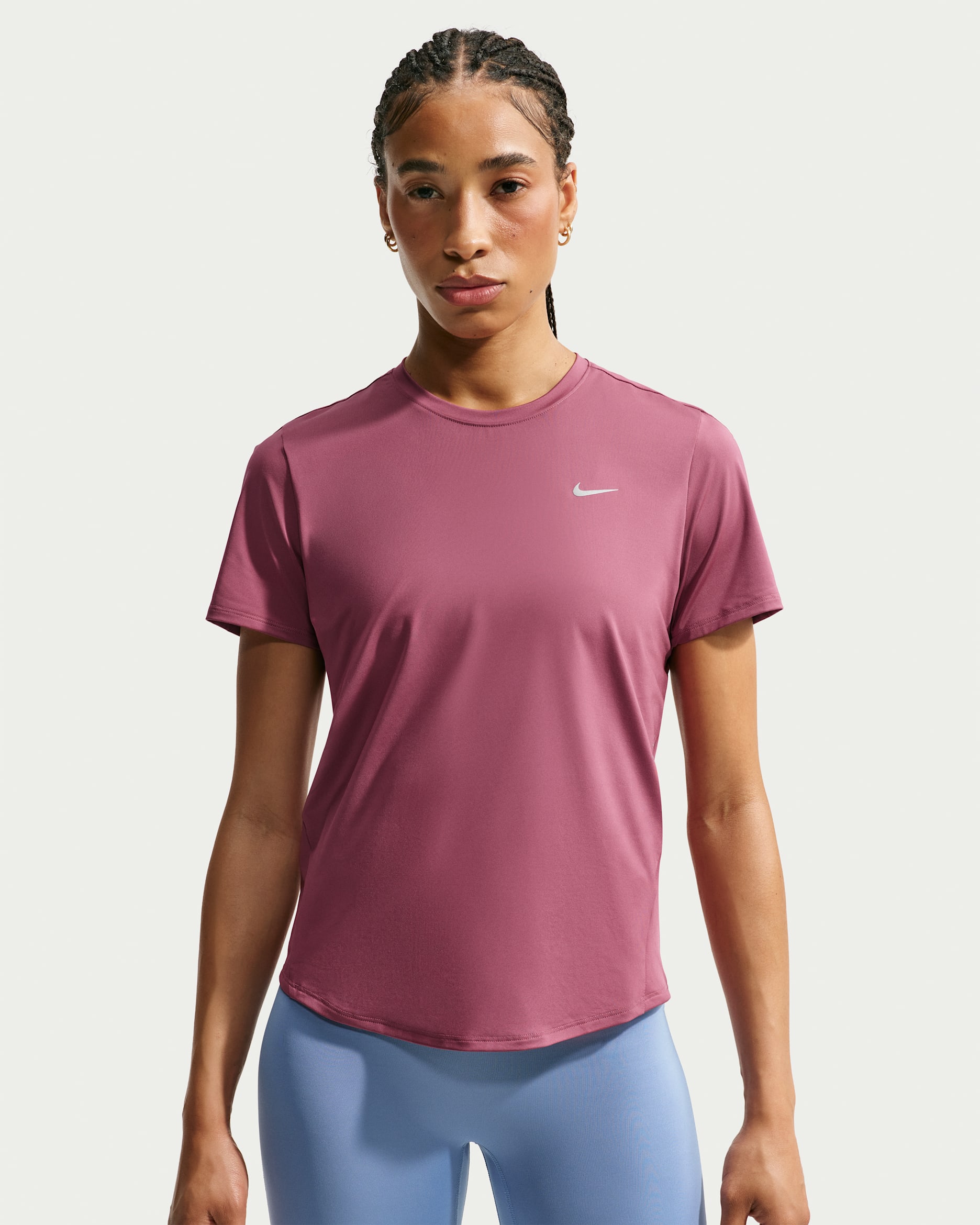 Nike Swift Women's Dri-FIT Short-Sleeve Running Top - Pink Smoke