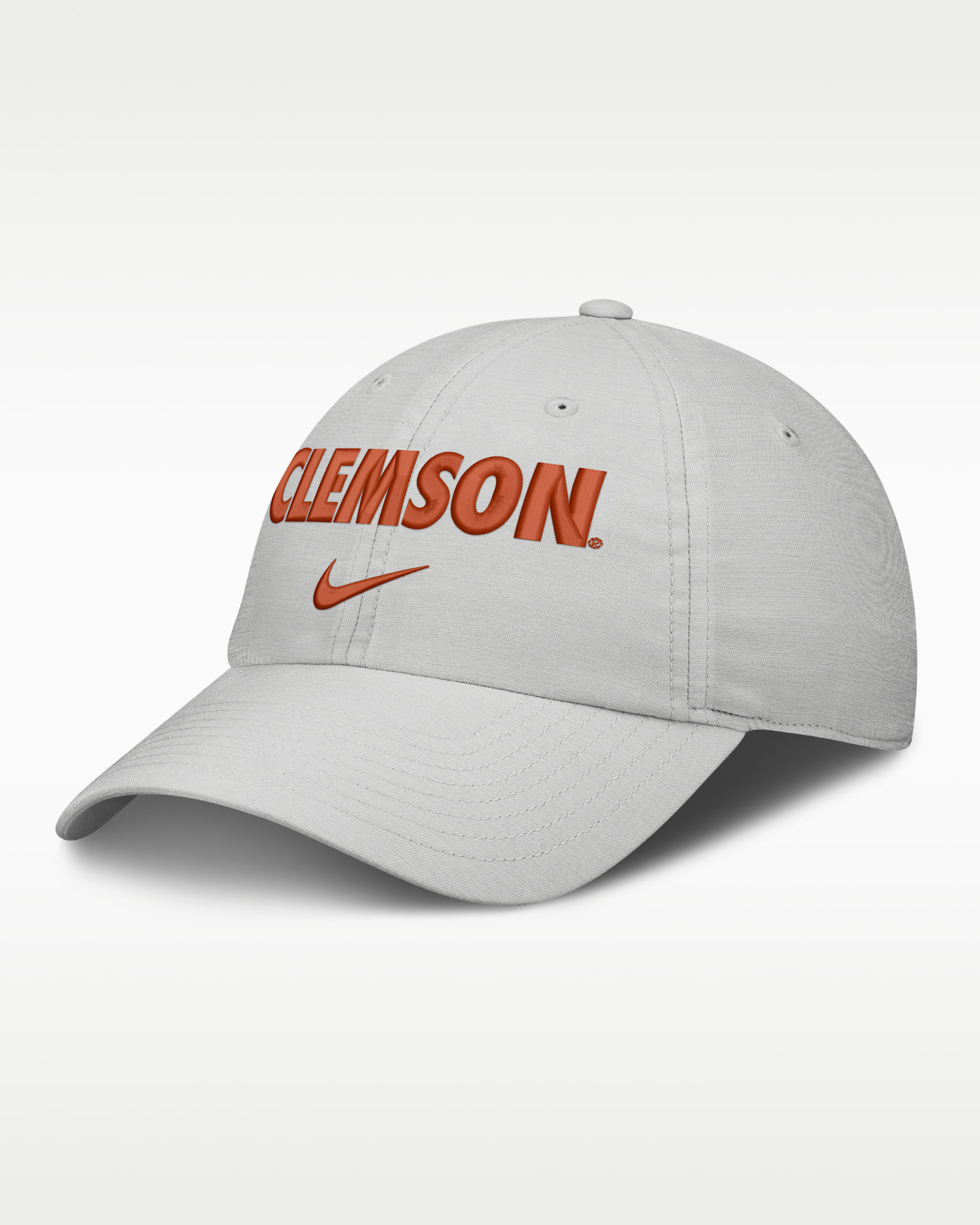 Gorra universitaria Nike ajustable para hombre Clemson Sideline Club Practice - Polvo fotón