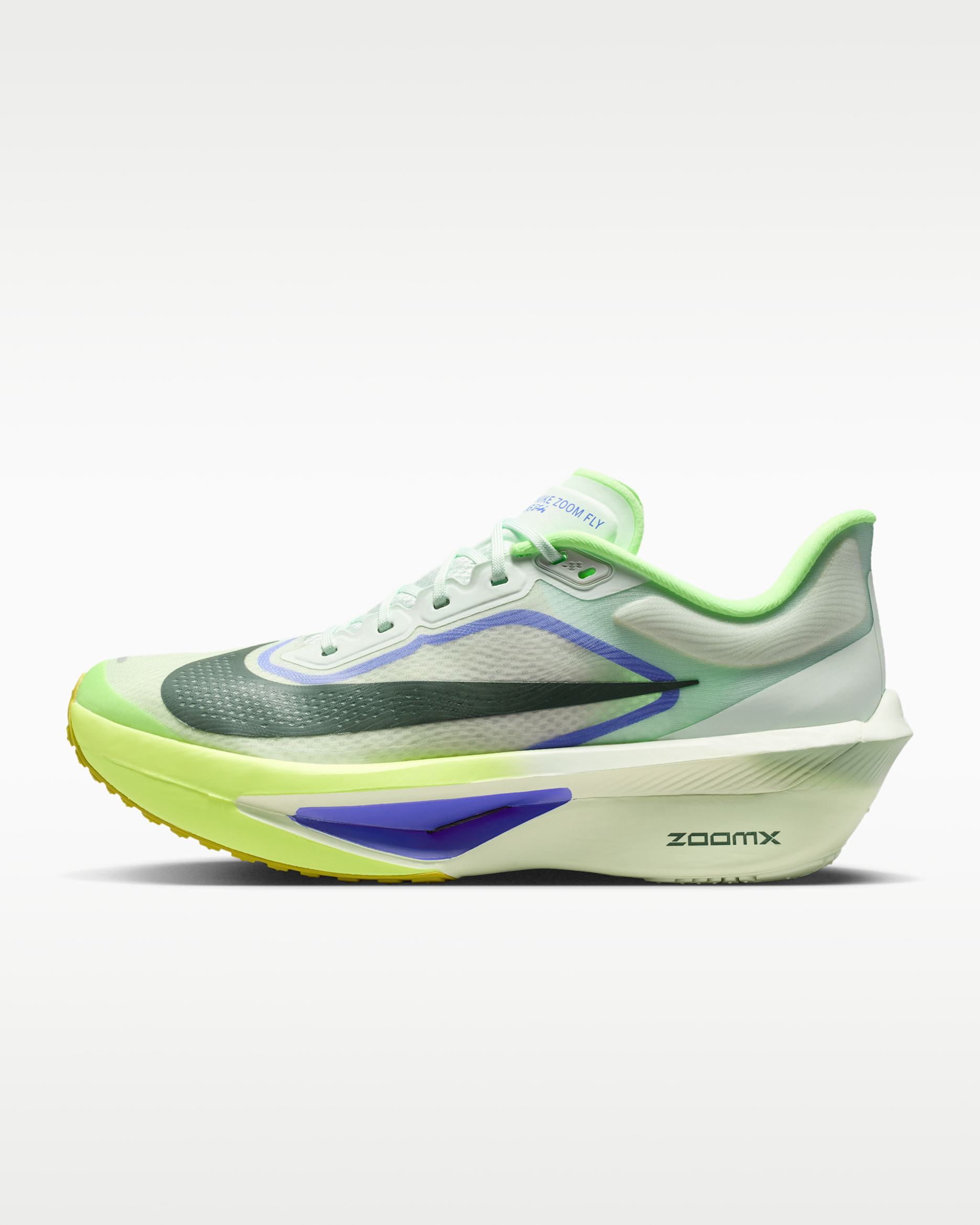 Nike Zoom Fly 6 Men's Road Racing Shoes - Barely Green/Volt Ice/Sapphire/Black Spruce