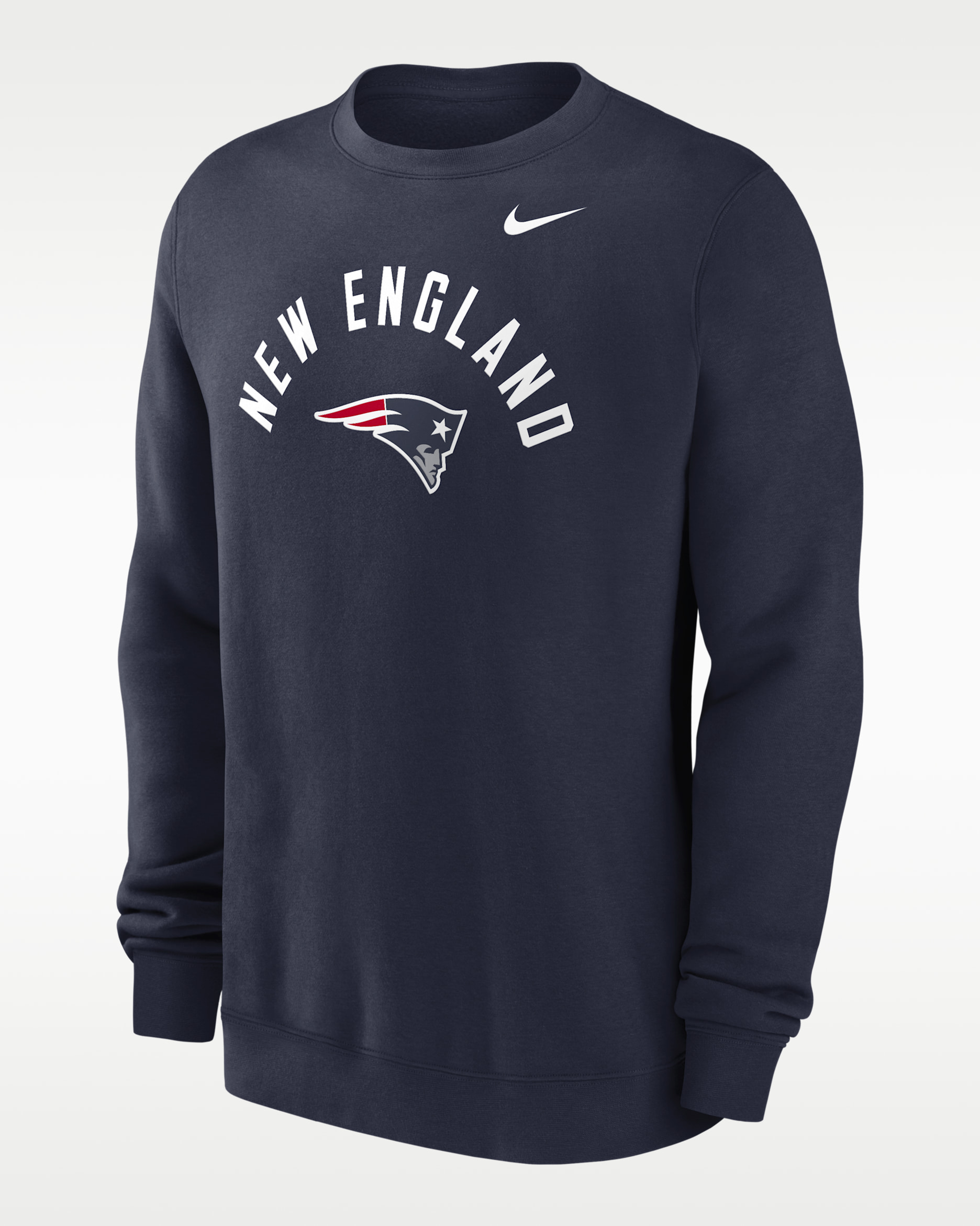 New England Patriots Club Men's Nike NFL Pullover Crew - Navy