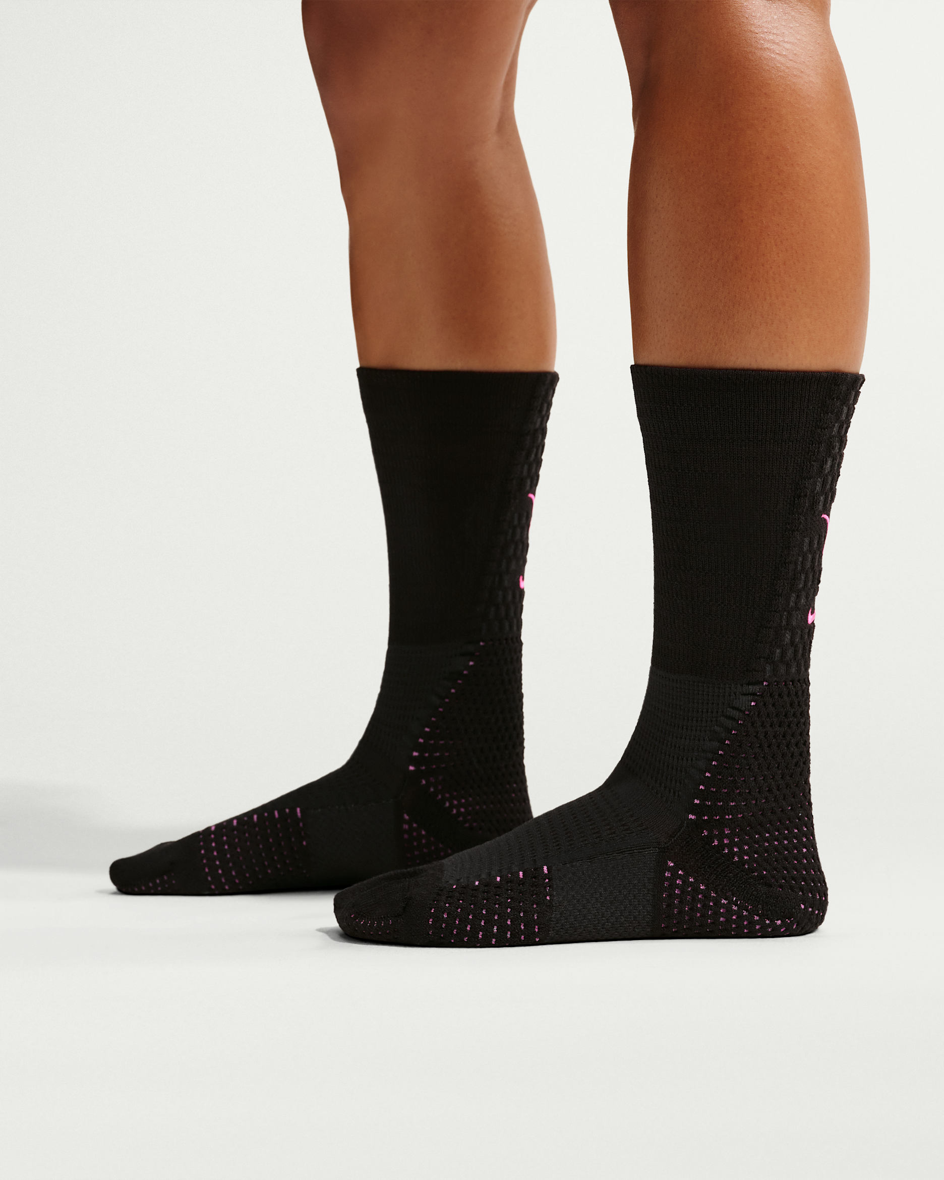 Nike Unicorn "Kay Yow" Dri-FIT ADV Cushioned Crew Socks (1 Pair) - Black/Hyper Pink/Neutral Grey