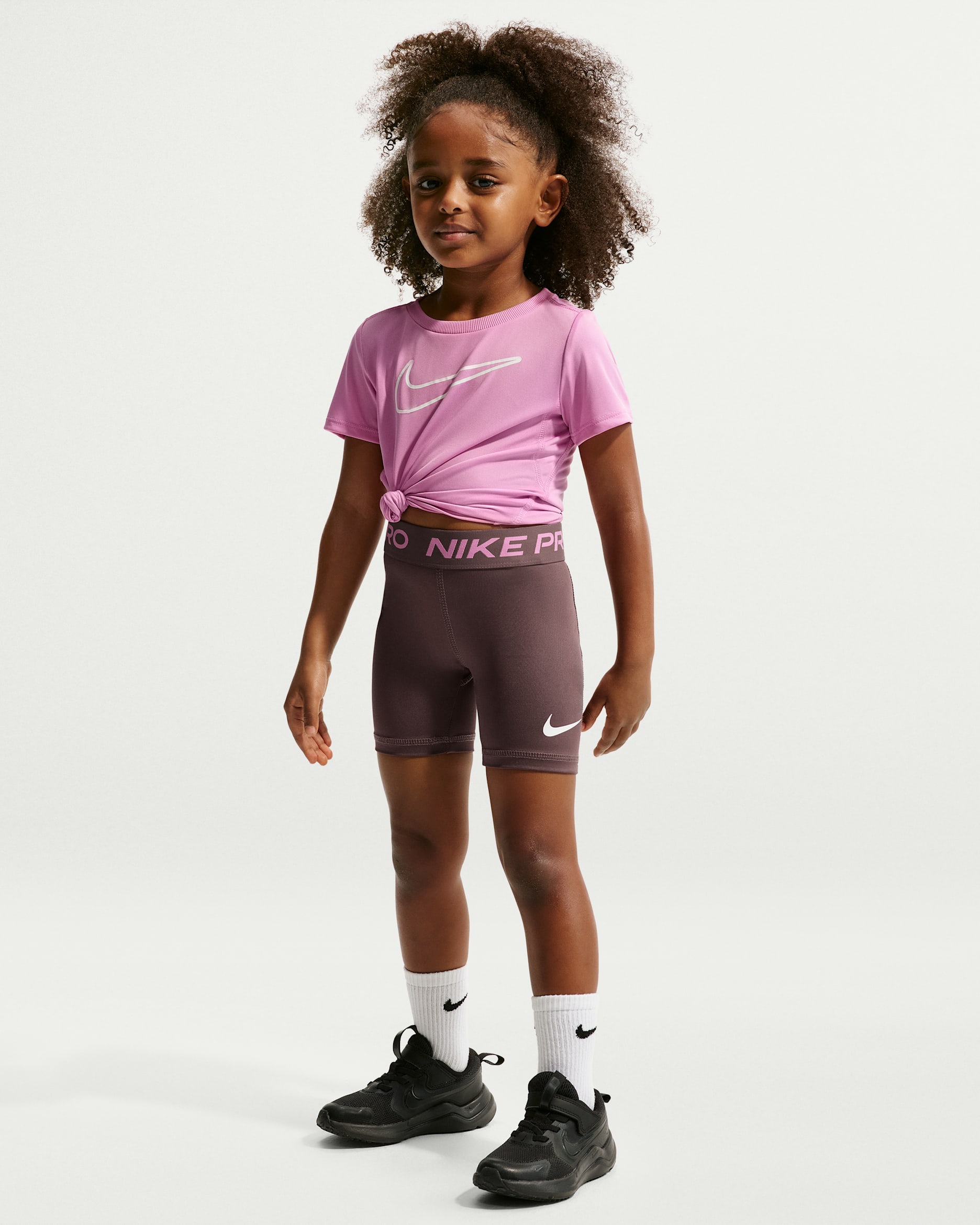 Nike Pro Little Kids' Dri-FIT Shorts - Purple