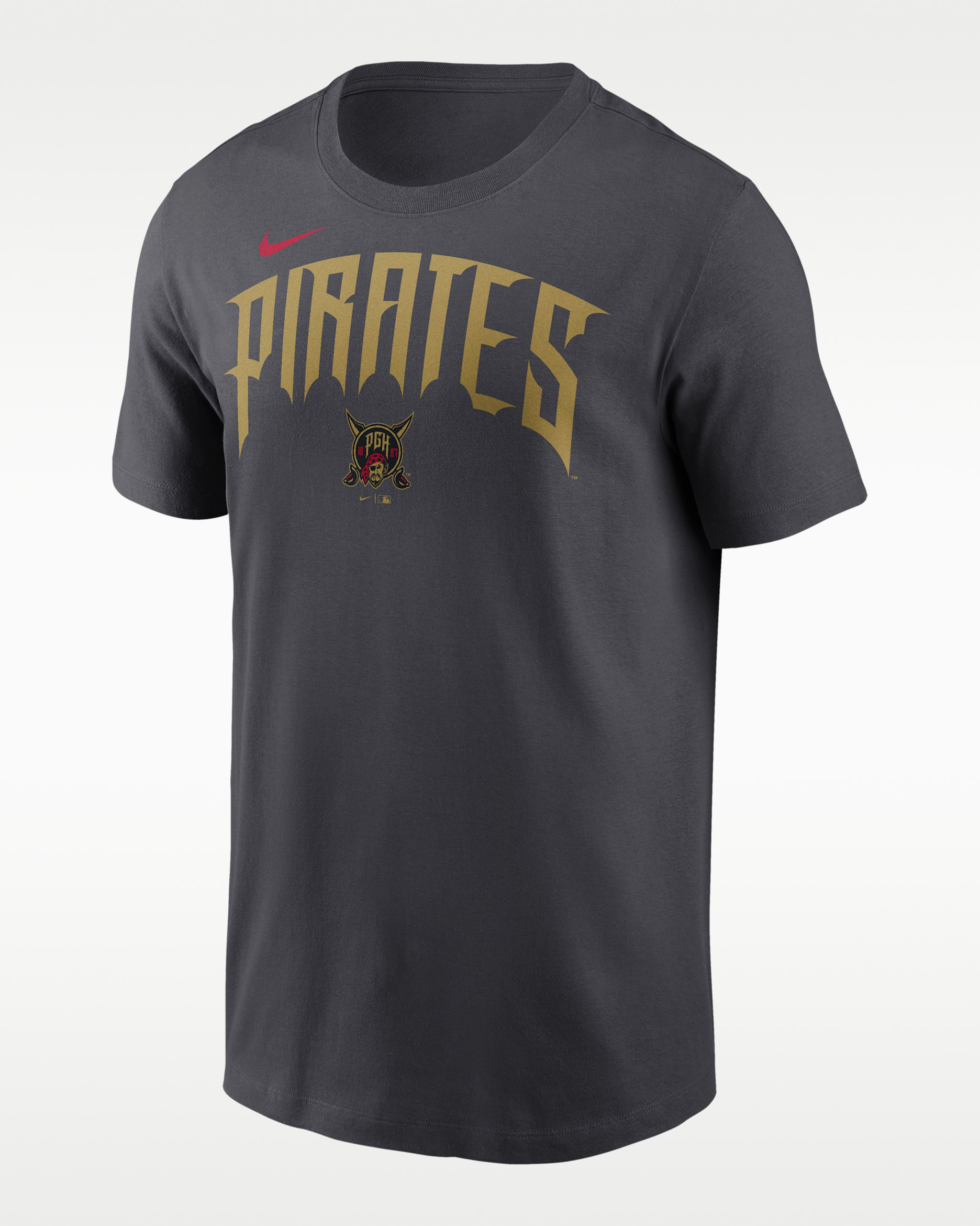 Pittsburgh Pirates City Connect Wordmark Men's Nike MLB T-Shirt - Anthracite