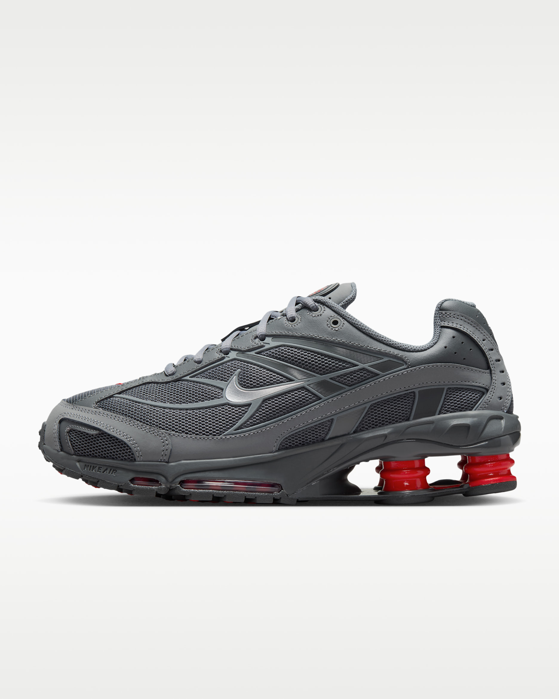 Nike Shox Ride 2 Men's Shoes - Smoke Grey/University Red/Iron Grey/Metallic Silver