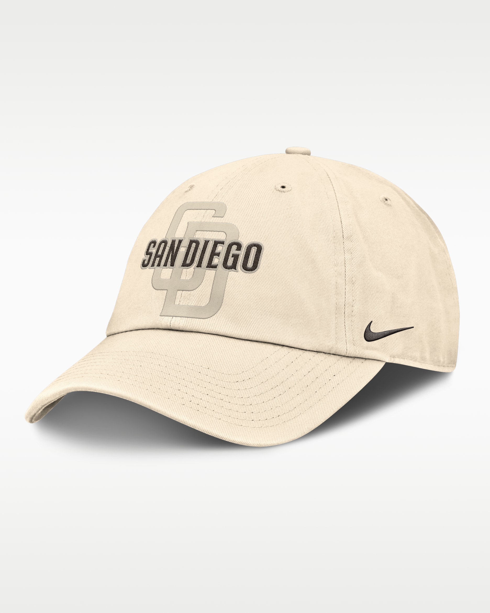 Gorra de algodón orgánico sin estructura para hombre Nike Statement Club San Diego Padres - Natural