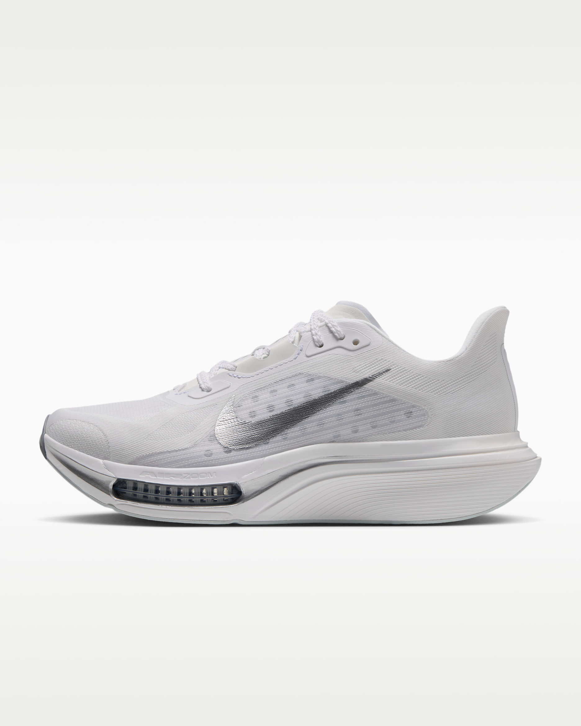 Tenis de correr en pavimento para mujer Nike Pegasus Plus 2 - Blanco/Blanco cáscara de huevo/Plata metalizado