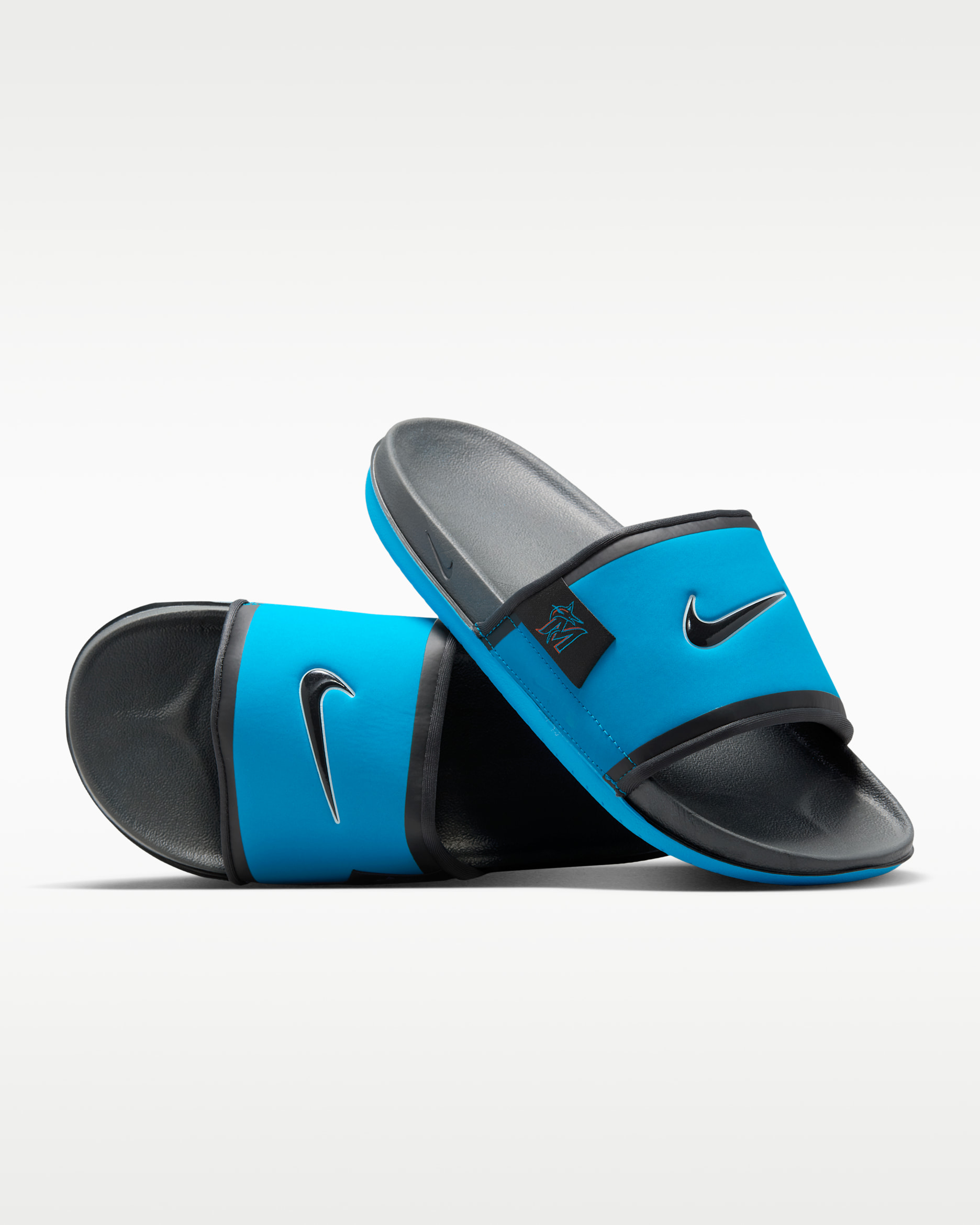 Nike Offcourt (Miami Marlins) Offcourt Slides - Neptune Blue/Dark Smoke Grey/Black