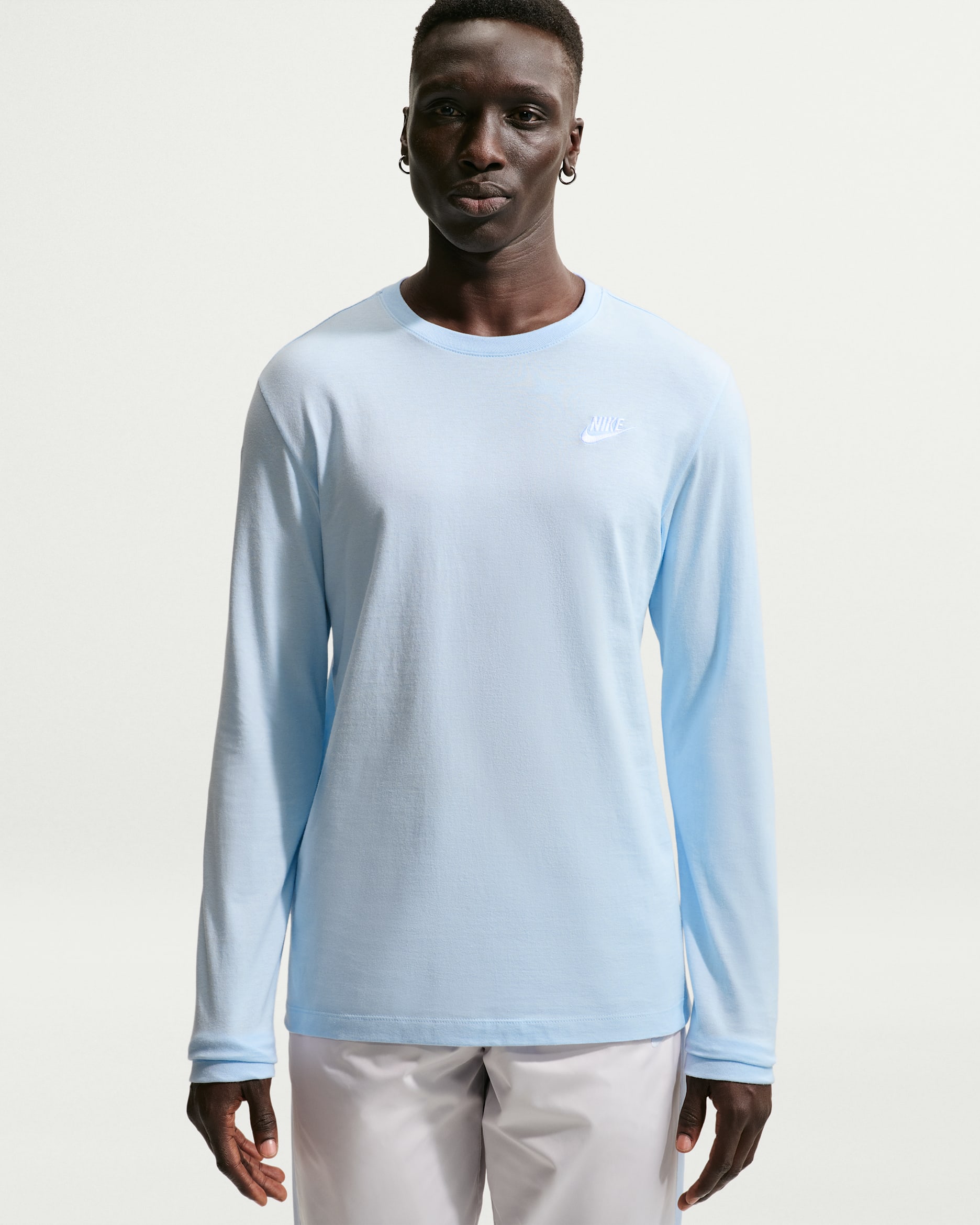 Nike Sportswear Club Men's Long-Sleeve T-Shirt - Hydrogen Blue