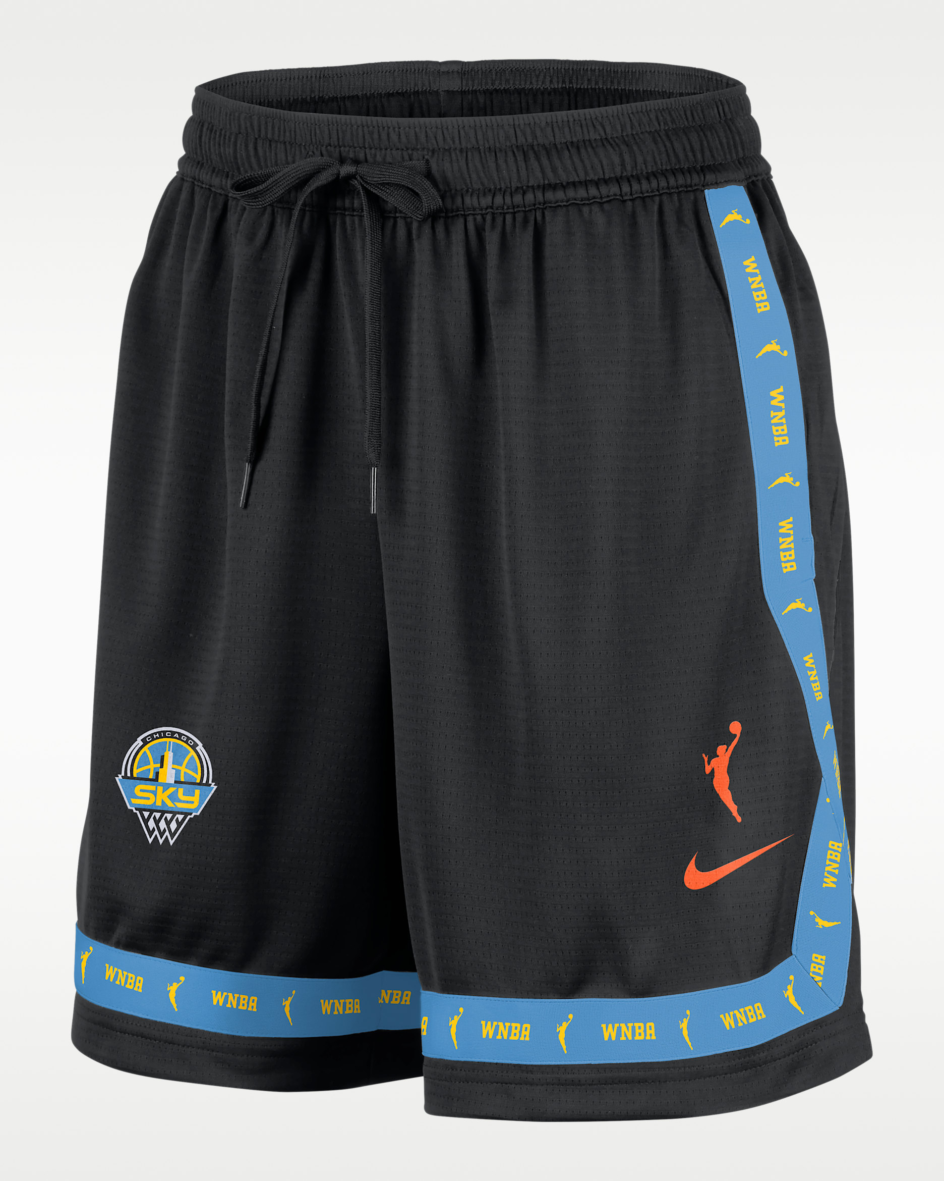 Chicago Sky Women's Nike Crossover WNBA Shorts - Black/Brilliant Orange
