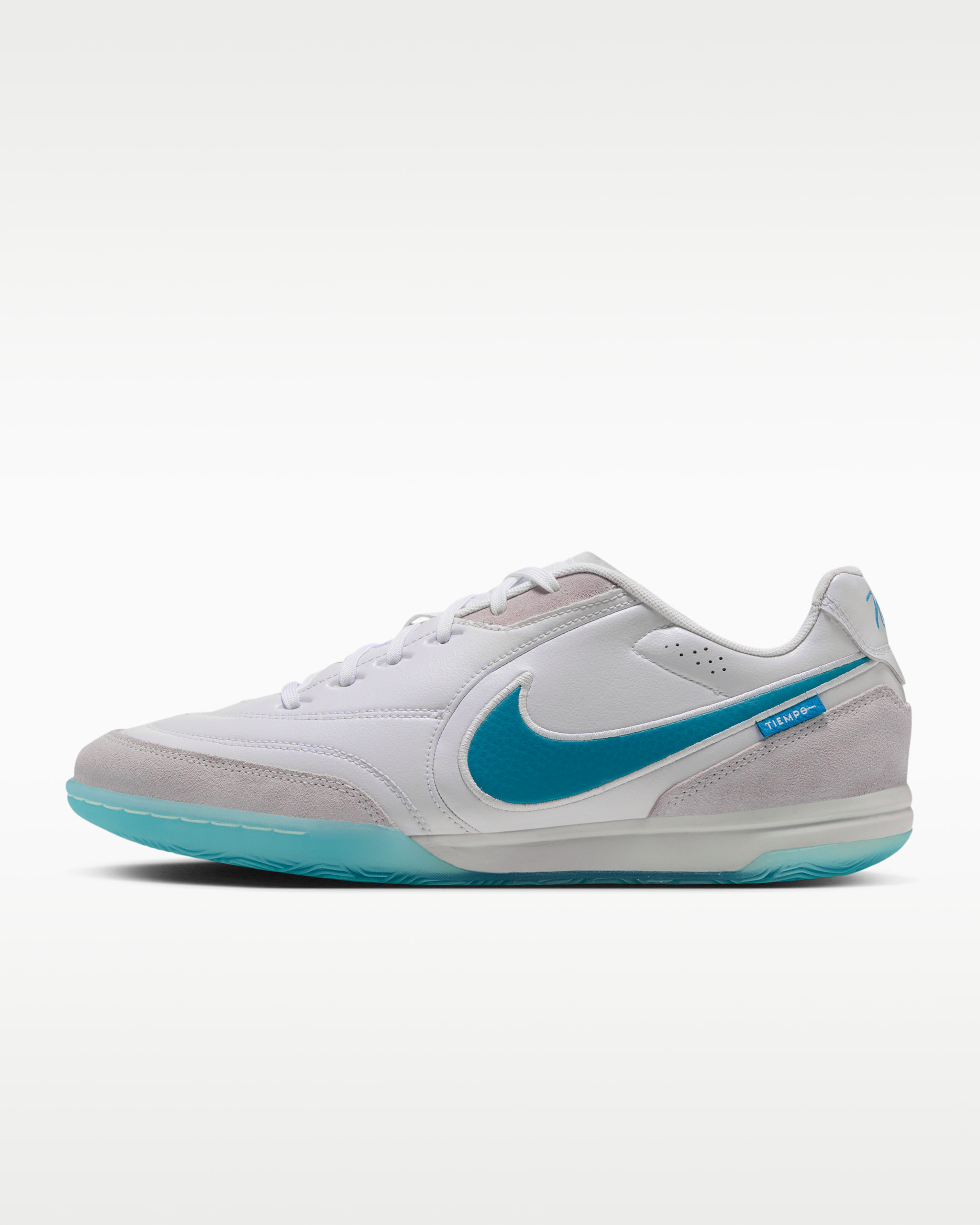 Nike Tiempo Streetgato Indoor/Court Low-Top Football Shoes - White/White/Dusty Cactus