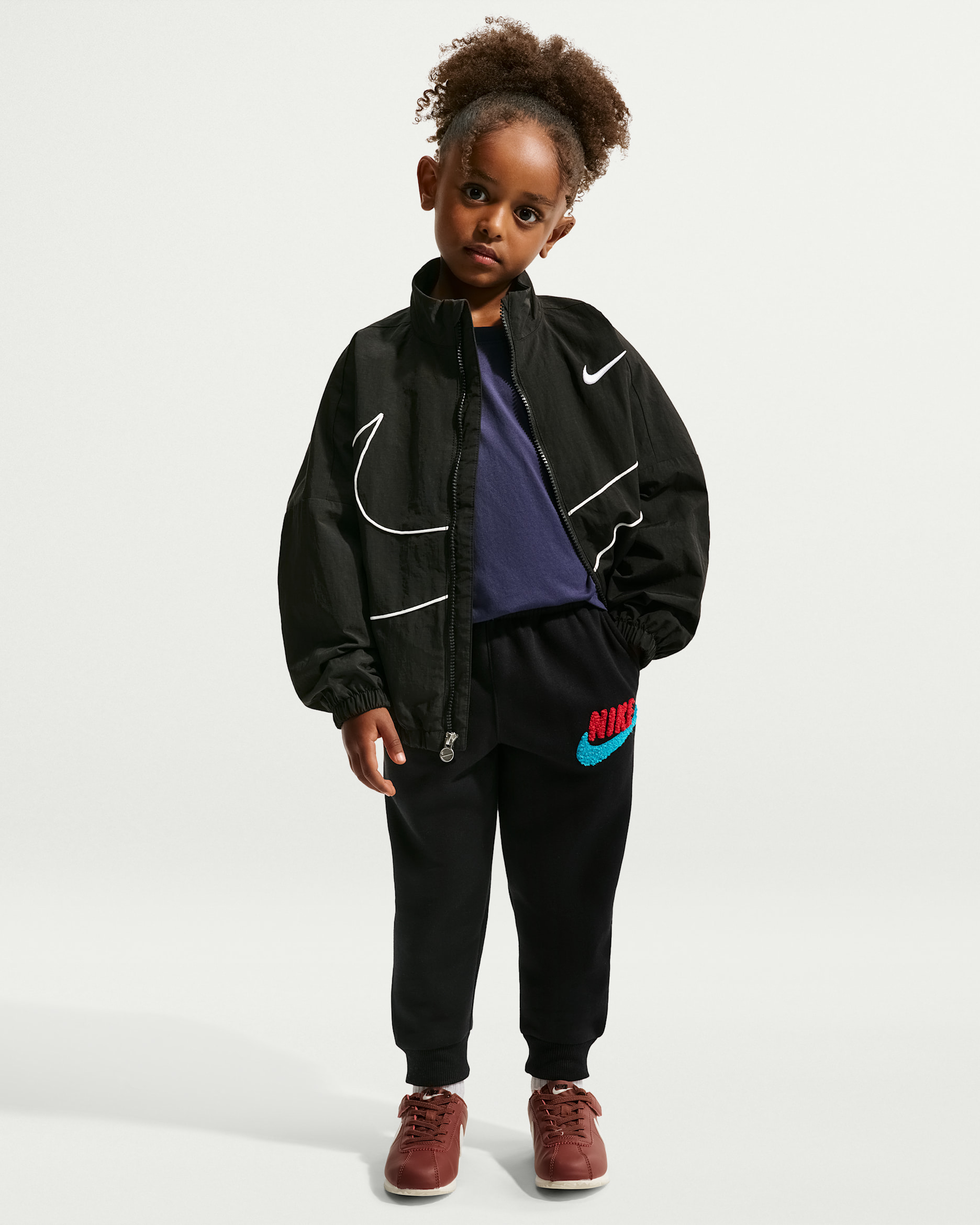 Nike Club Chenille Little Kids' Joggers - Black/University Red