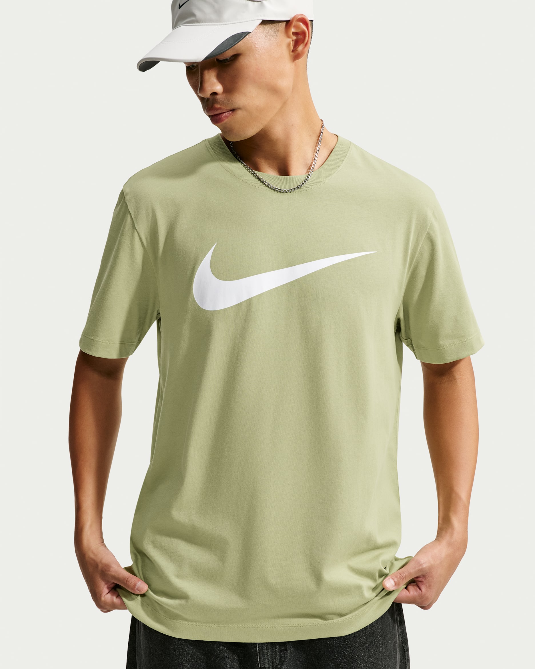 Nike Sportswear Swoosh Men's T-Shirt - Dusty Olive