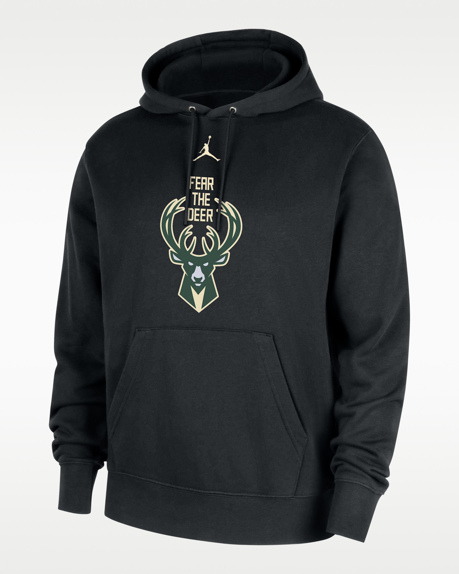 Sudadera con gorro sin cierre Club Fleece para hombre Milwaukee Bucks - Negro
