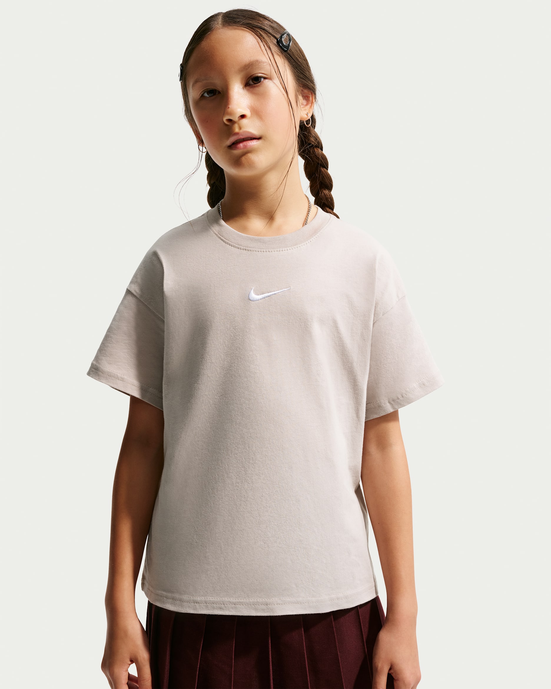 Nike Sportswear Essential Big Kids' (Girls') T-Shirt - Moon Particle