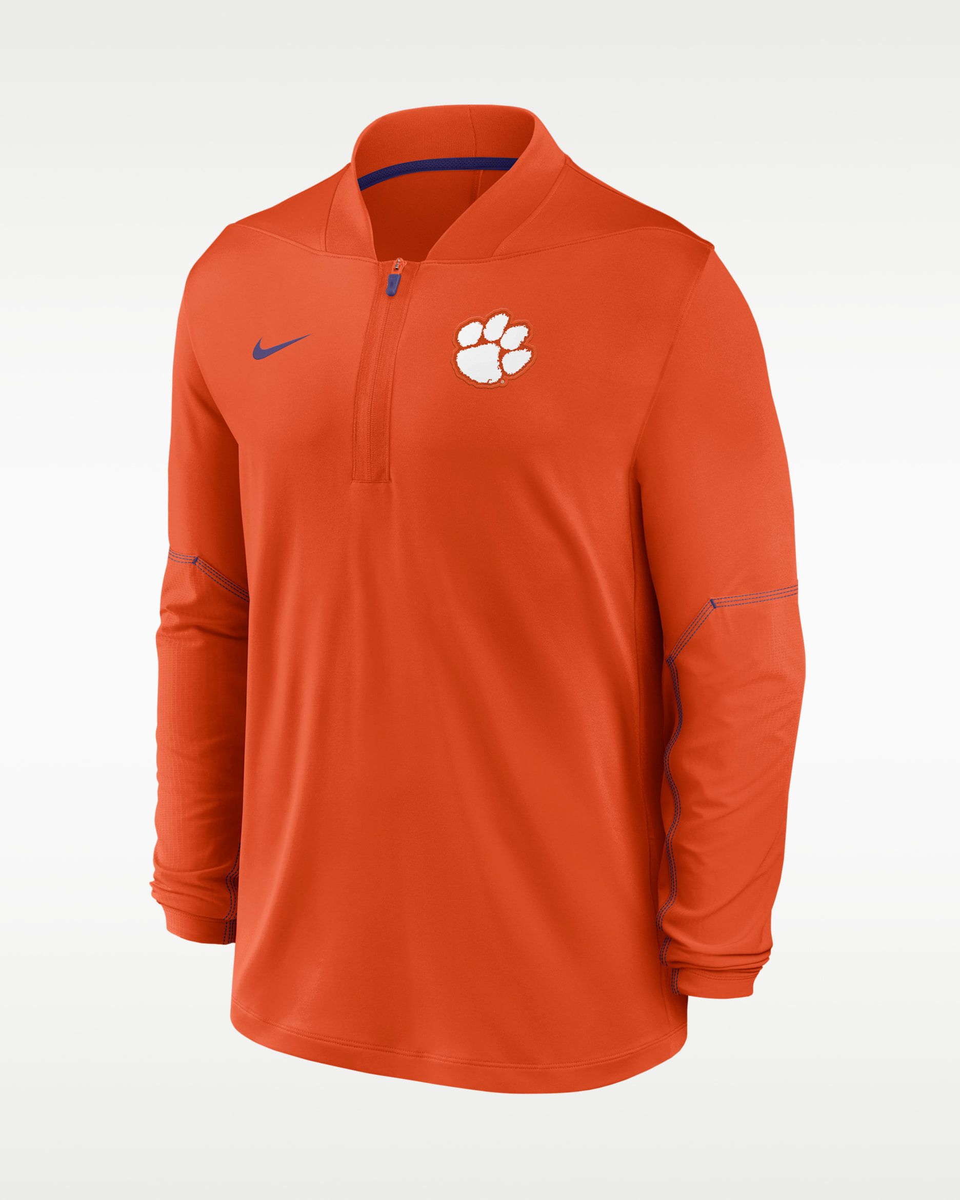 Clemson Sideline Men's Nike Dri-FIT College 1/2-Zip Top - University Orange/New Orchid