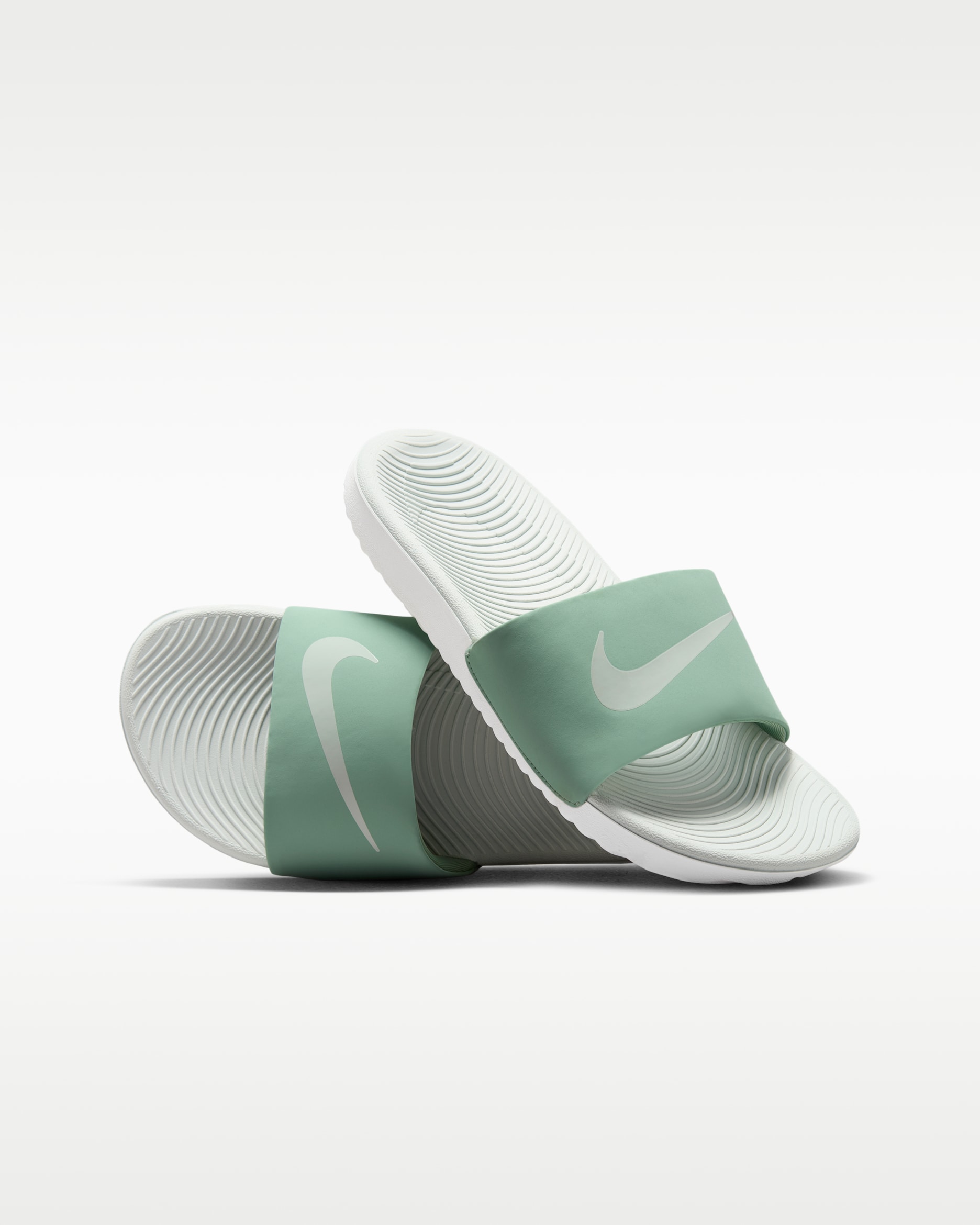 Nike Kawa Younger/Older Kids' Slides - Steam/Sail/Light Silver