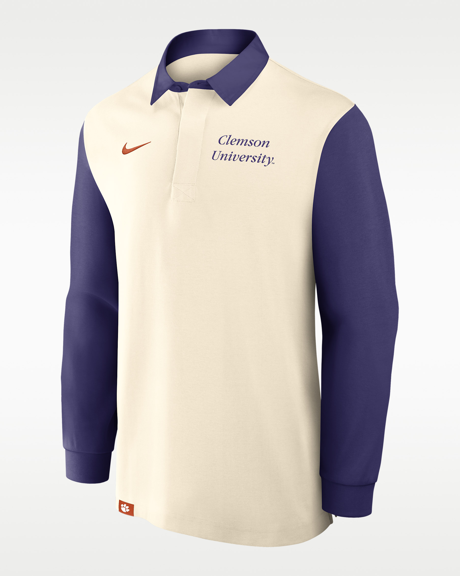 Clemson Rugby Men's Nike College Long-Sleeve Top - Tan/Beige