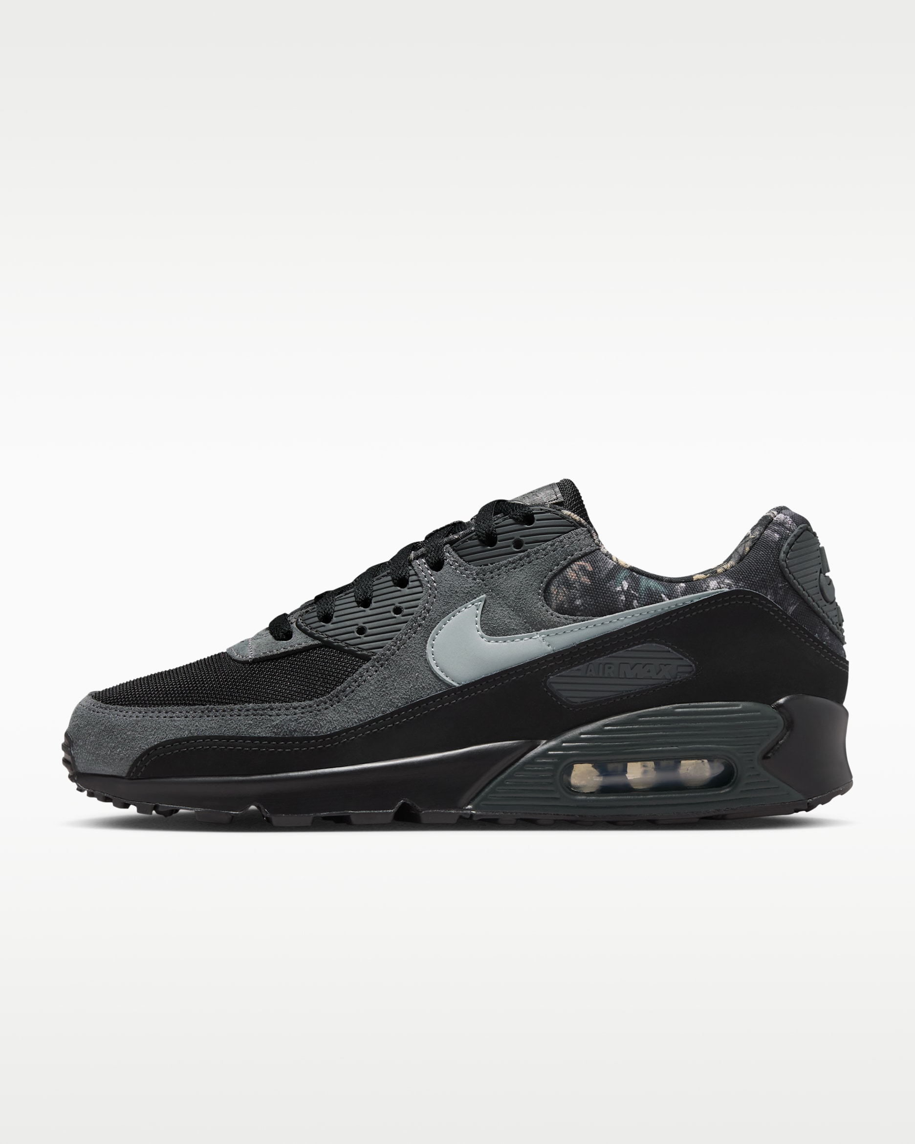 Air Max 90 herresko - Svart/Dark Smoke Grey/Metallic Cool Grey