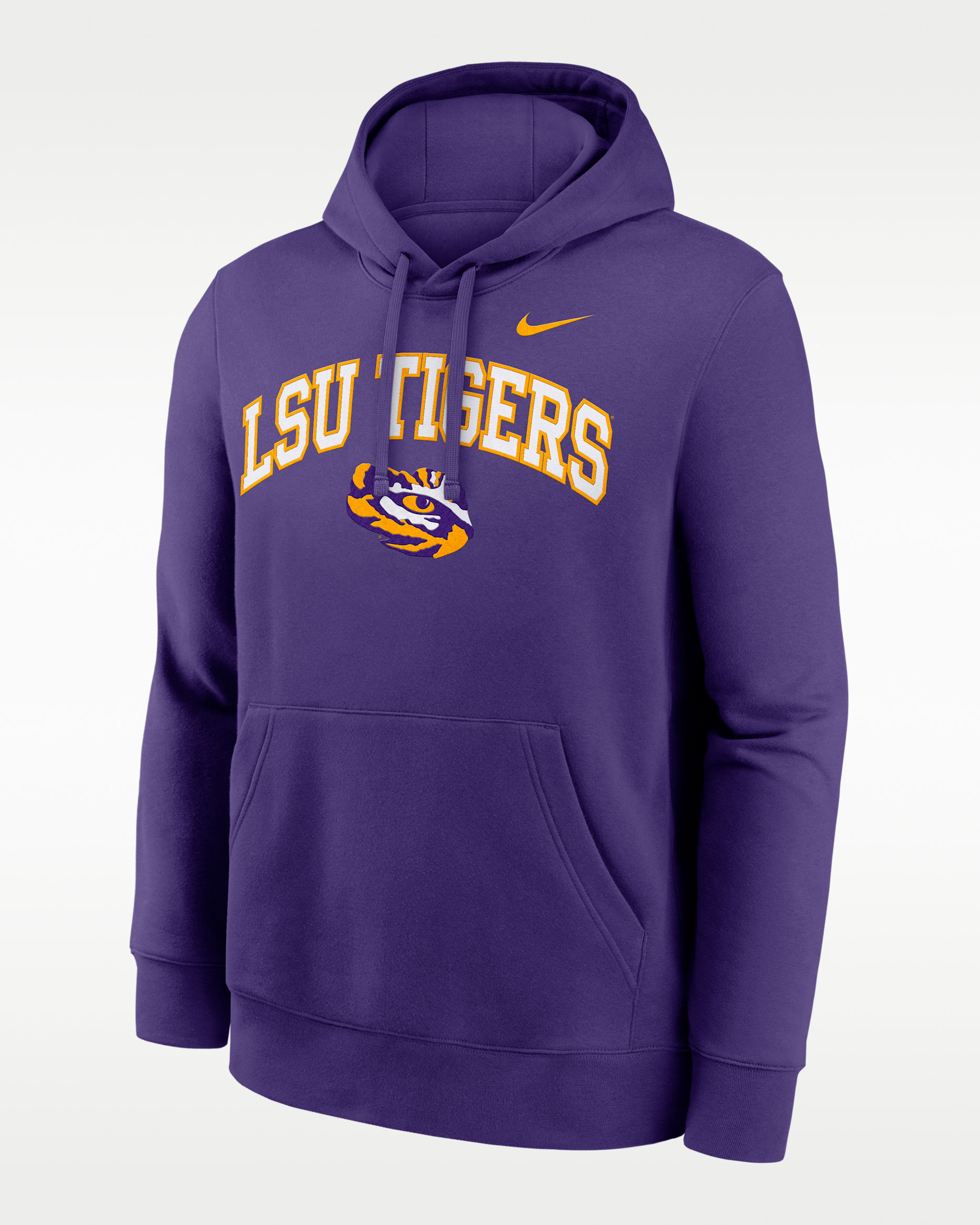 LSU Arch Men's Nike College Pullover Hoodie - Purple