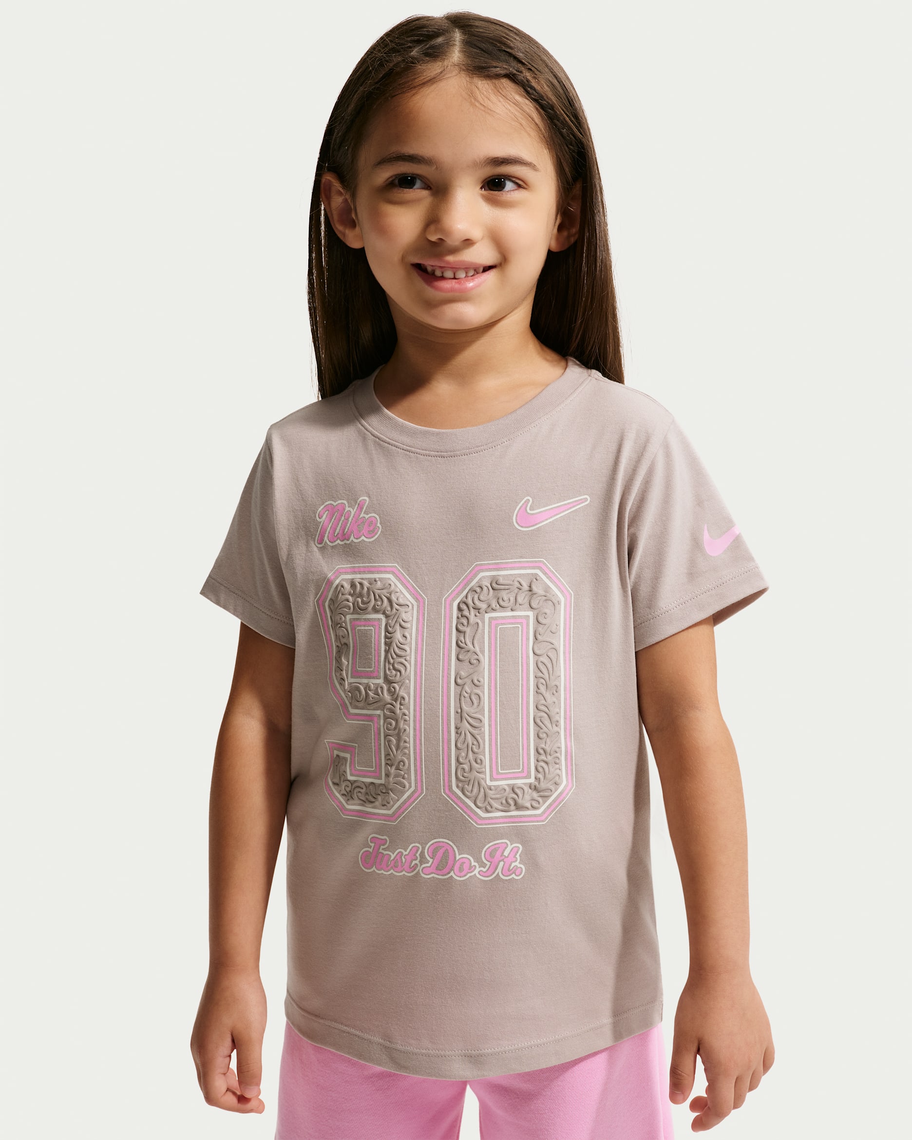 Playera Juxta-Girl Ringlet para niños talla pequeña Nike - Gris partícula