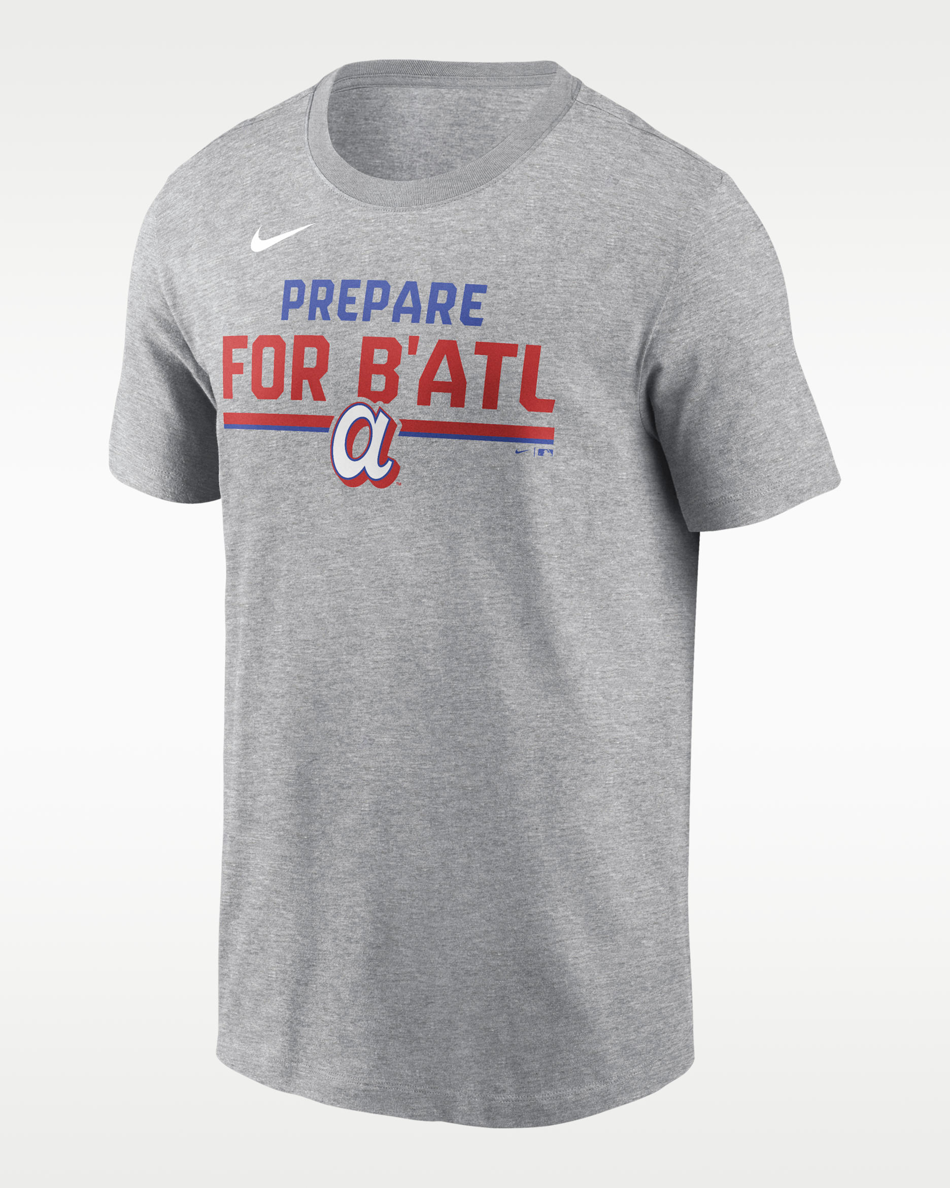 Atlanta Braves Stacked City Connect Men's Nike MLB T-Shirt - Charcoal Heather