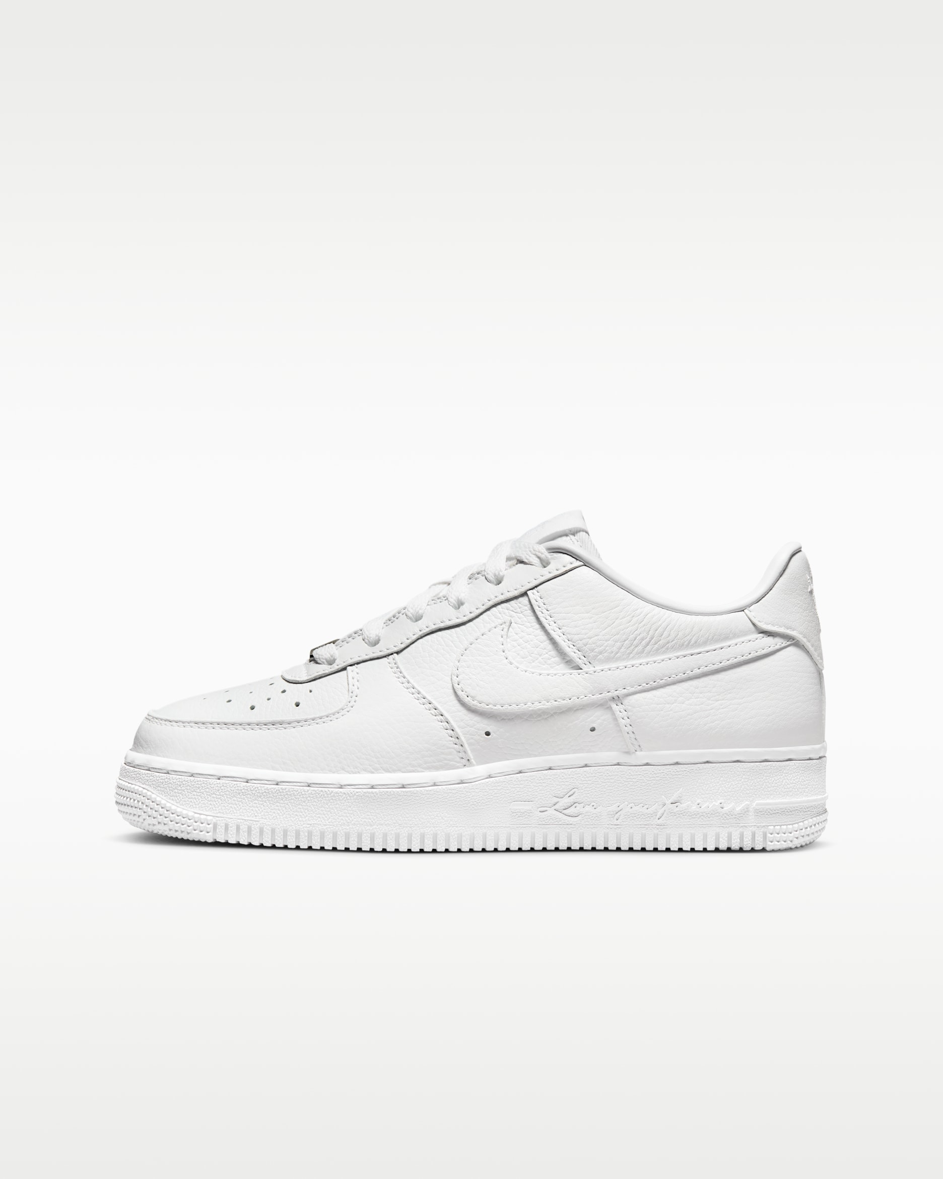 NOCTA Air Force 1 Big Kids' Shoes - White/White/White