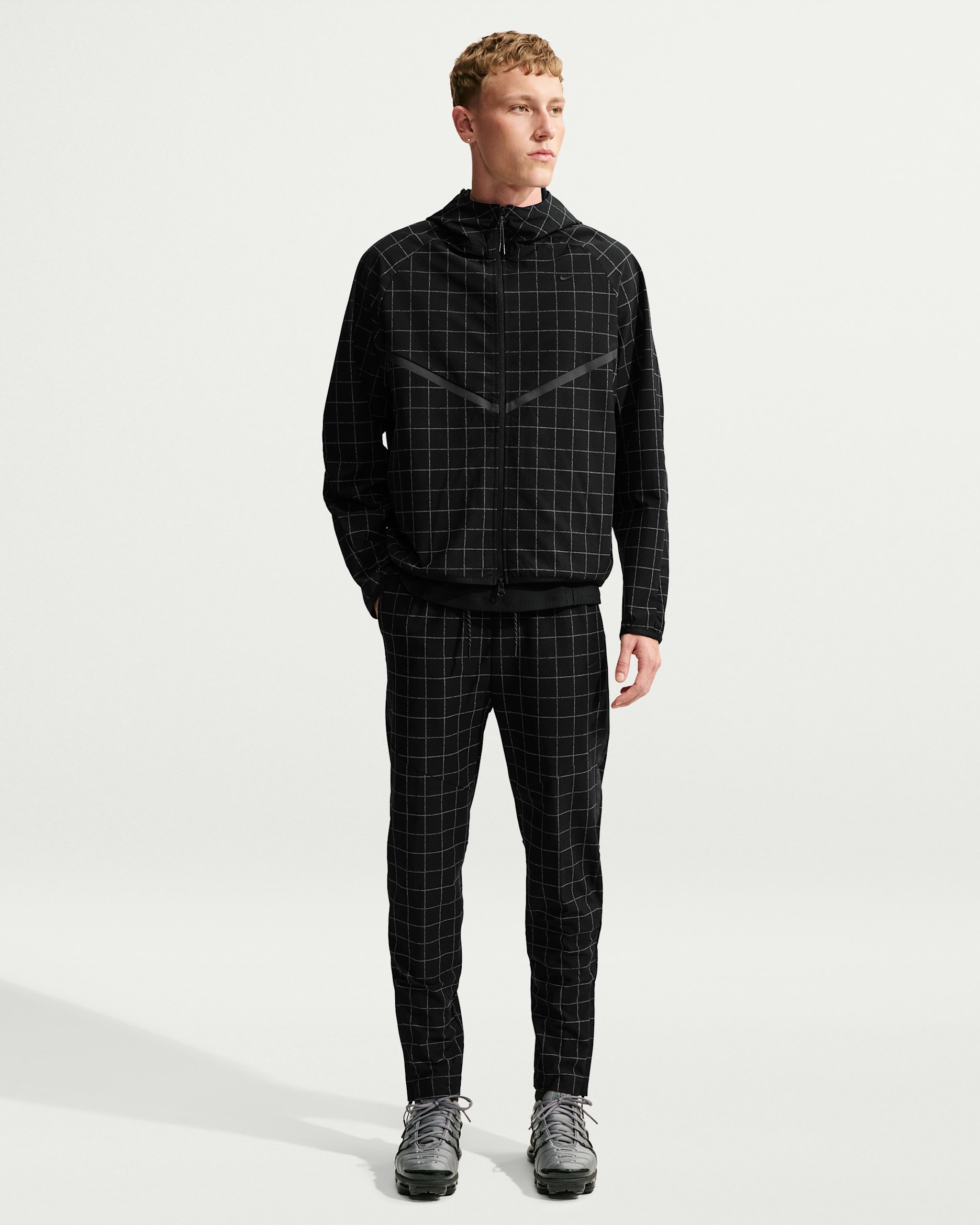 Nike Tech Men's Dri-FIT Shori Knit All-Over-Print Pants - Black/Iron Grey/Black