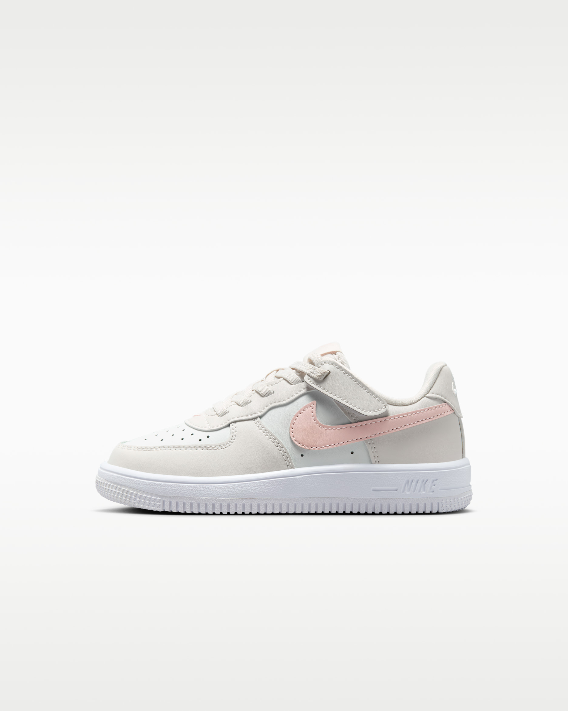 Tenis para niños de preescolar Nike Force 1 Low EasyOn - Fantasma/Blanco cumbre/Rosa eco