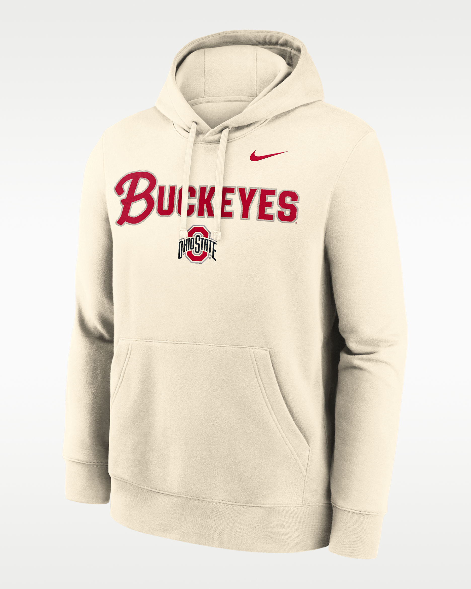 Ohio State Primetime Club Men's Nike College Pullover Hoodie - Natural