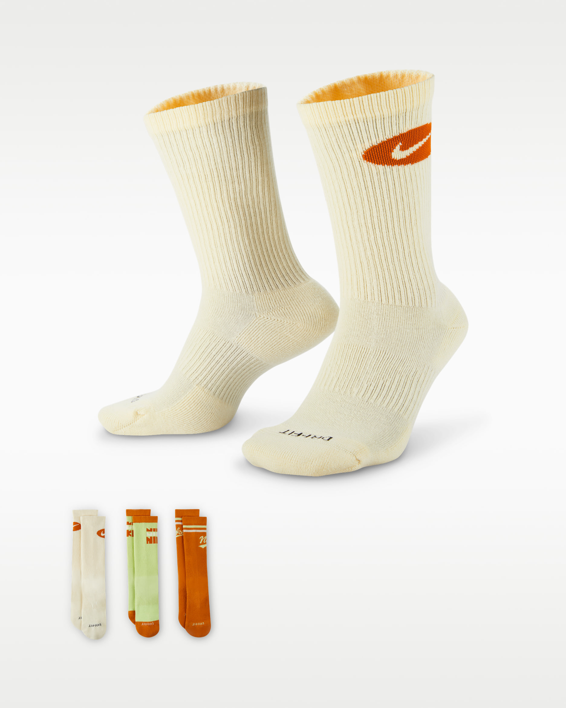 Nike Everyday Plus 中筒襪 (3 雙) - 多種顏色