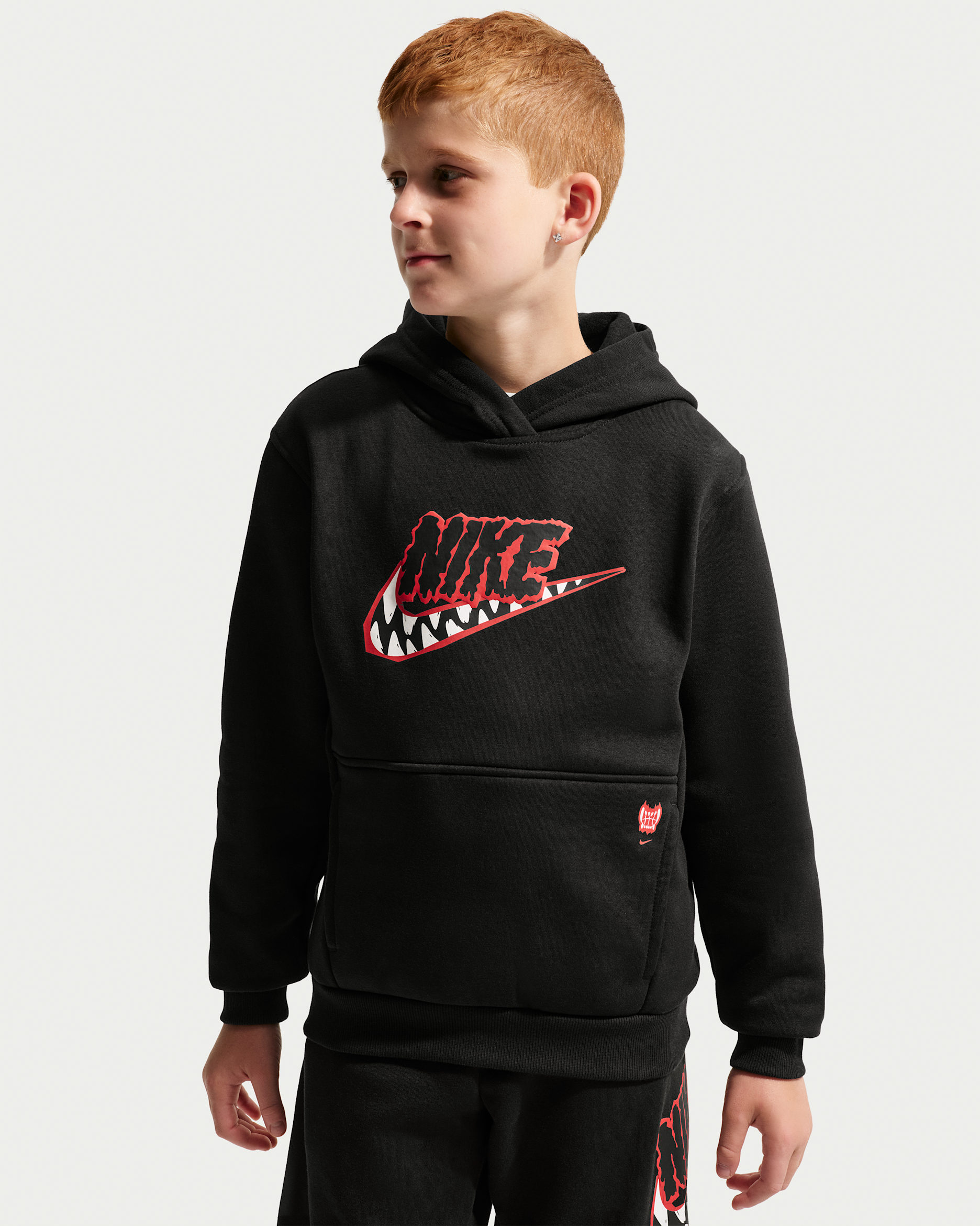 Nike Sportswear Club Big Kids' Fleece Hoodie - Black