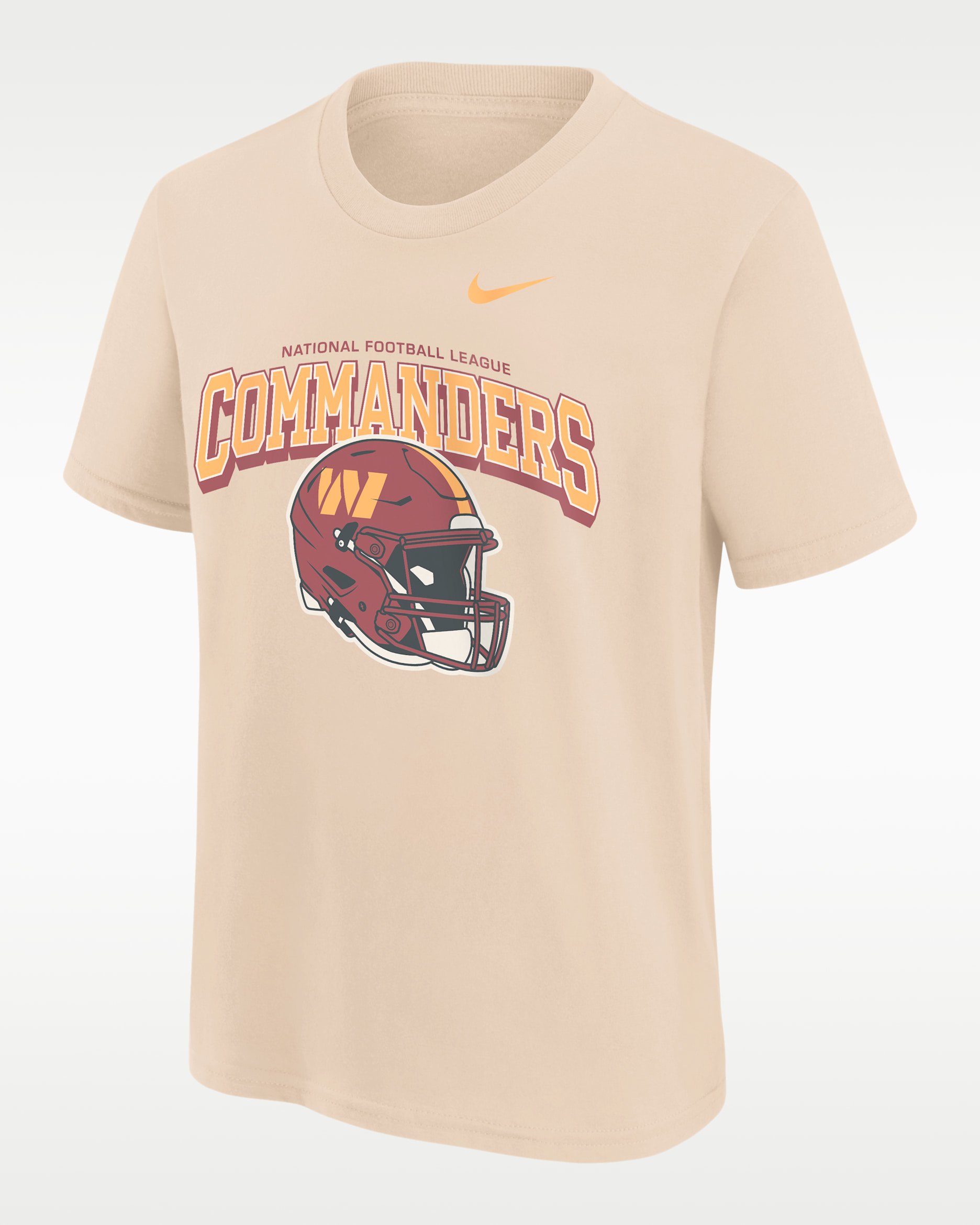 Washington Commanders Vintage Mod Easy Lane Big Kids' Nike NFL Short-Sleeve T-Shirt - Natural