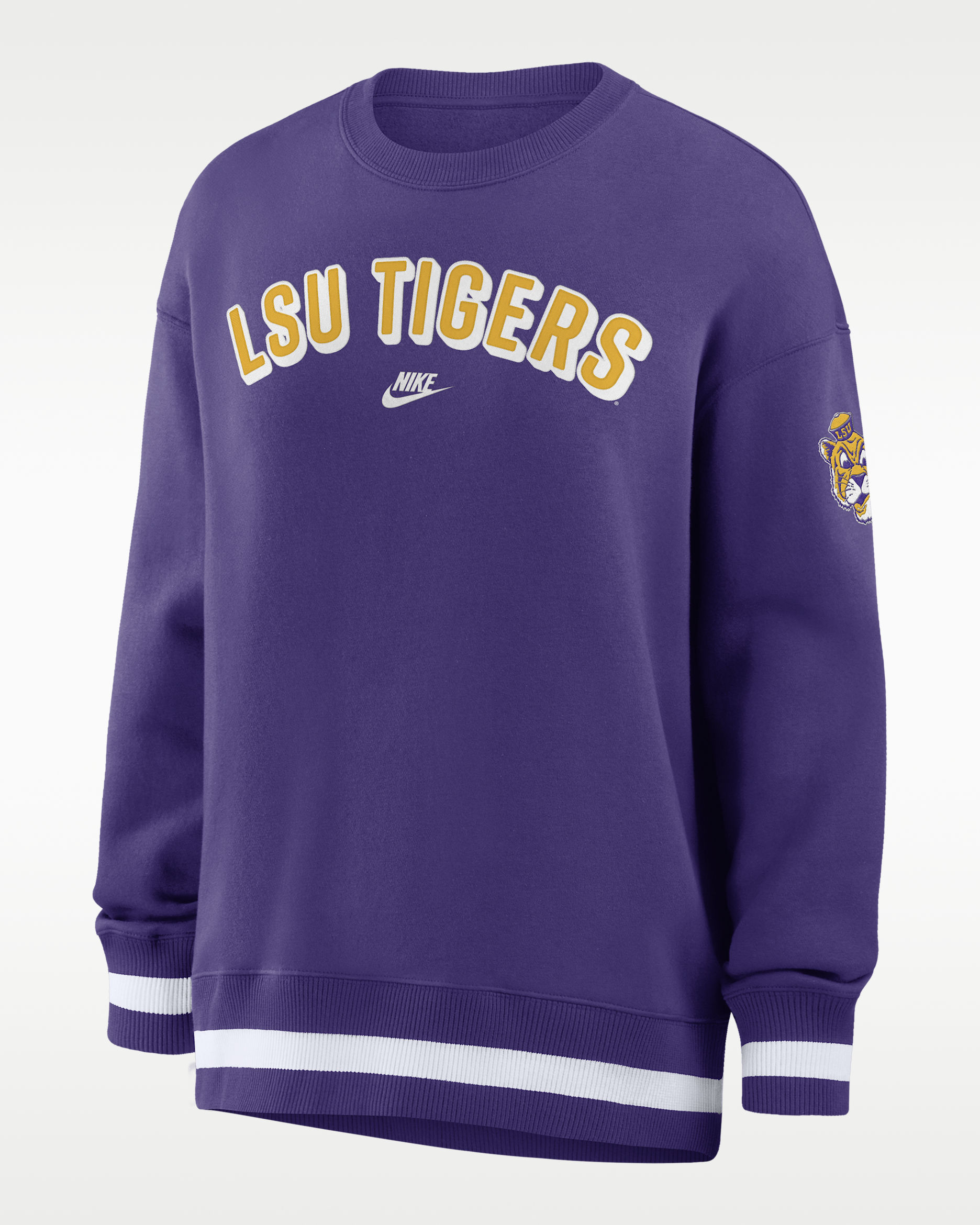 LSU Legacy Phoenix Women's Nike College Oversized Pullover Crew - Purple