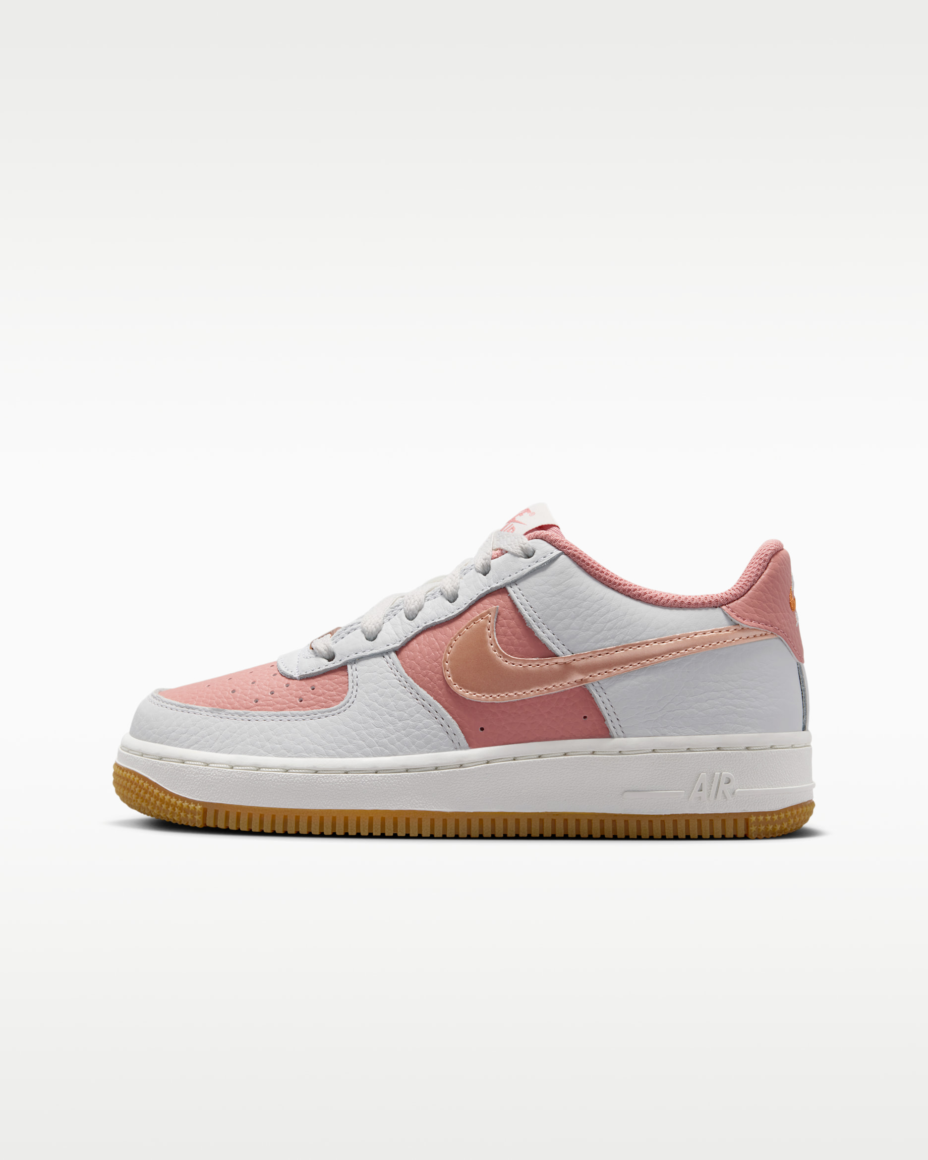 white grey and pink air force 1