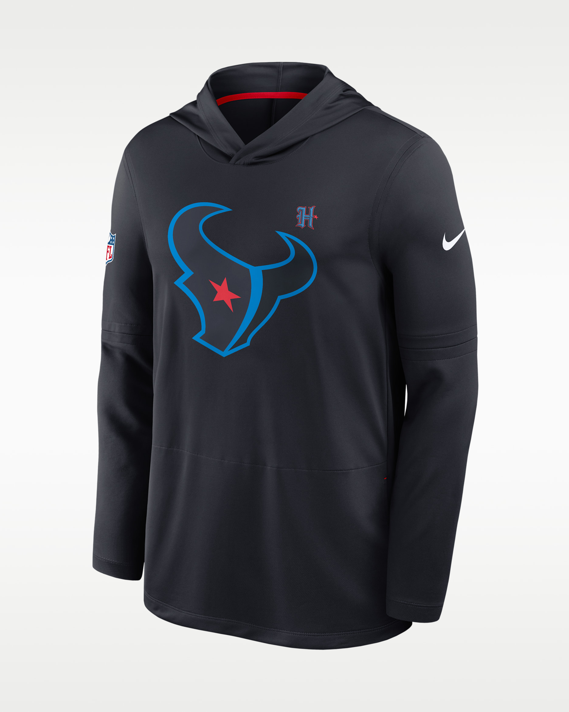 Houston Texans Alt Men's Nike Dri-FIT NFL Long-Sleeve Hooded Top - Blue