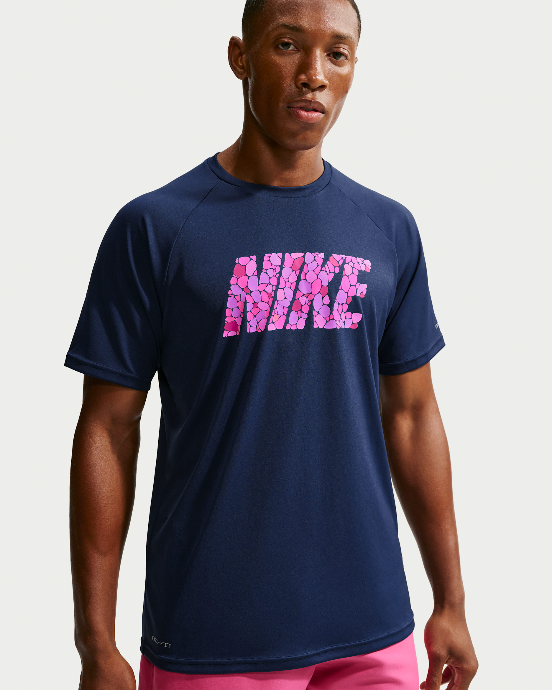 Nike Swim Hydroguard Men's Dri-FIT UV Short Sleeve Top - Midnight Navy