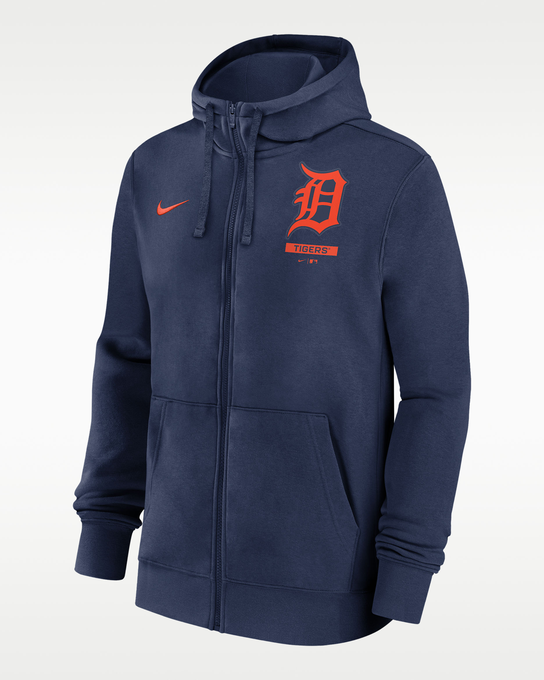 Detroit Tigers Lockup Men's Nike MLB Full-Zip Hoodie - Navy