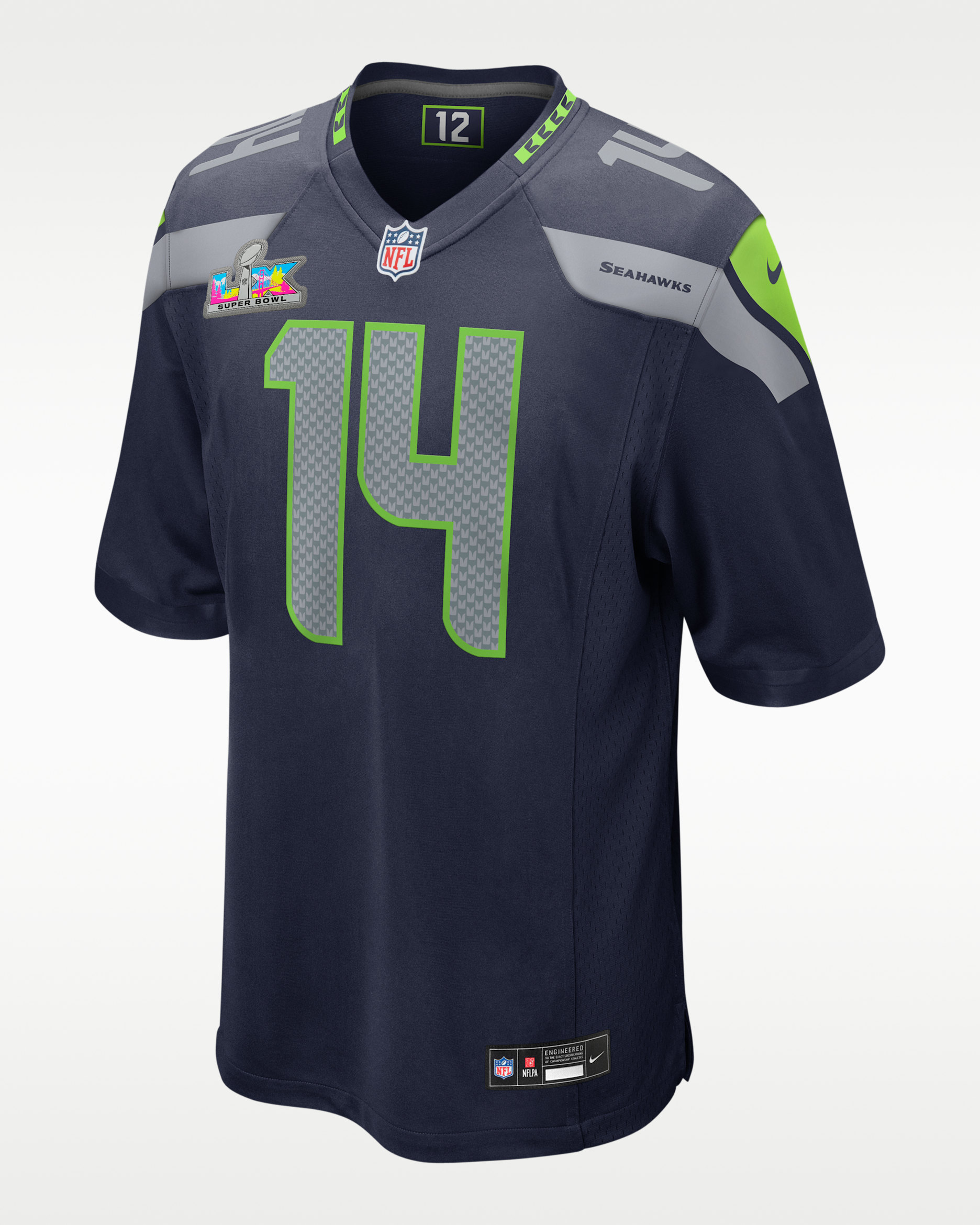 Jersey Nike de la NFL Game para hombre Sam Darnold Seattle Seahawks Super Bowl LX - Azul marino