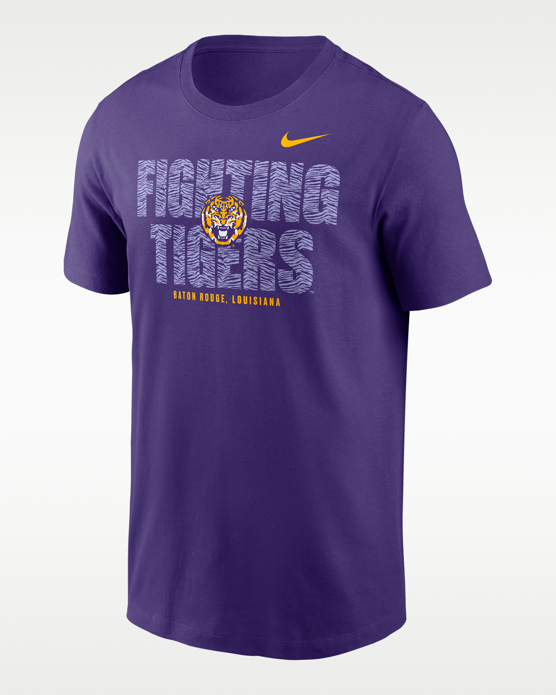 Playera universitaria Nike para hombre LSU Campus Local - Morado