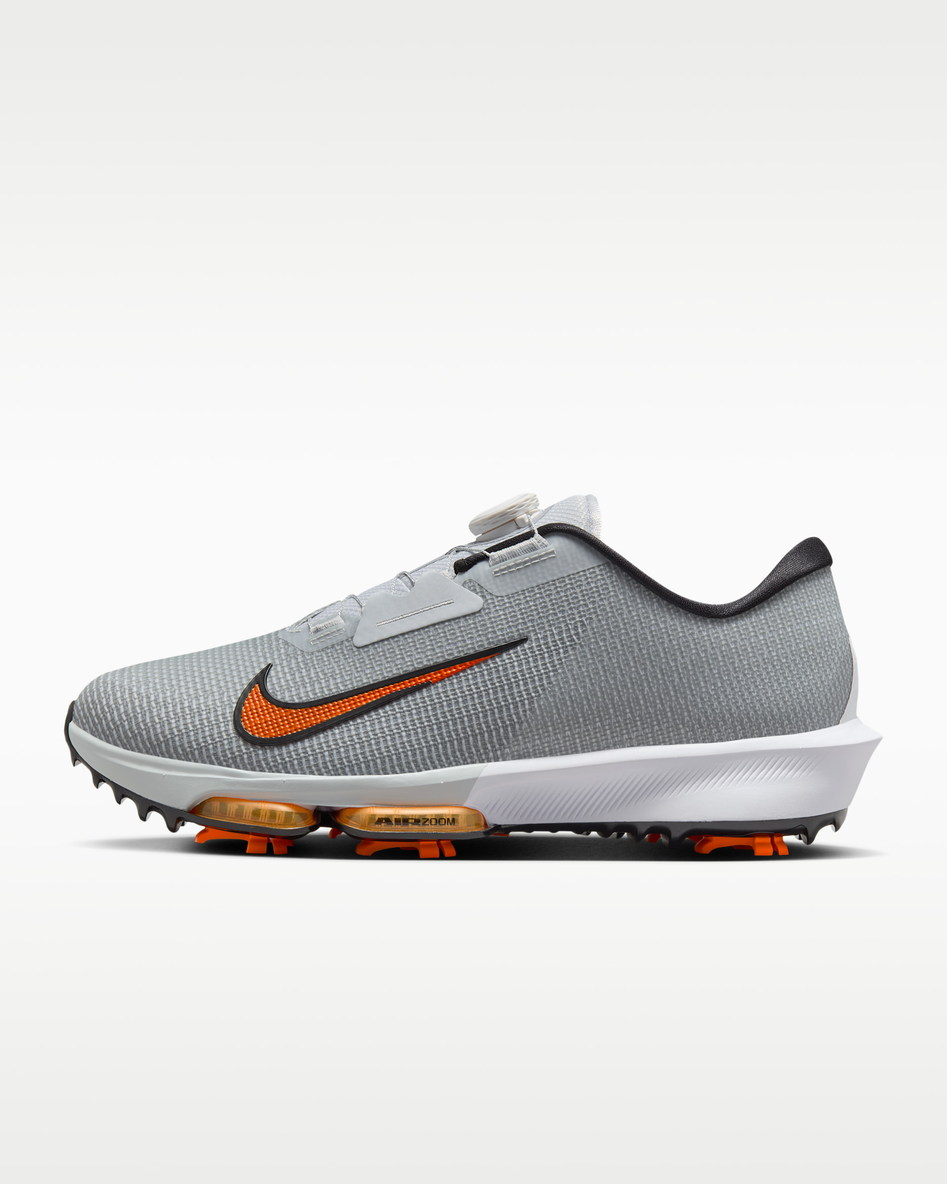 Nike Infinity Tour BOA 2 Golf Shoes (Wide) - Pure Platinum/White/Safety Orange