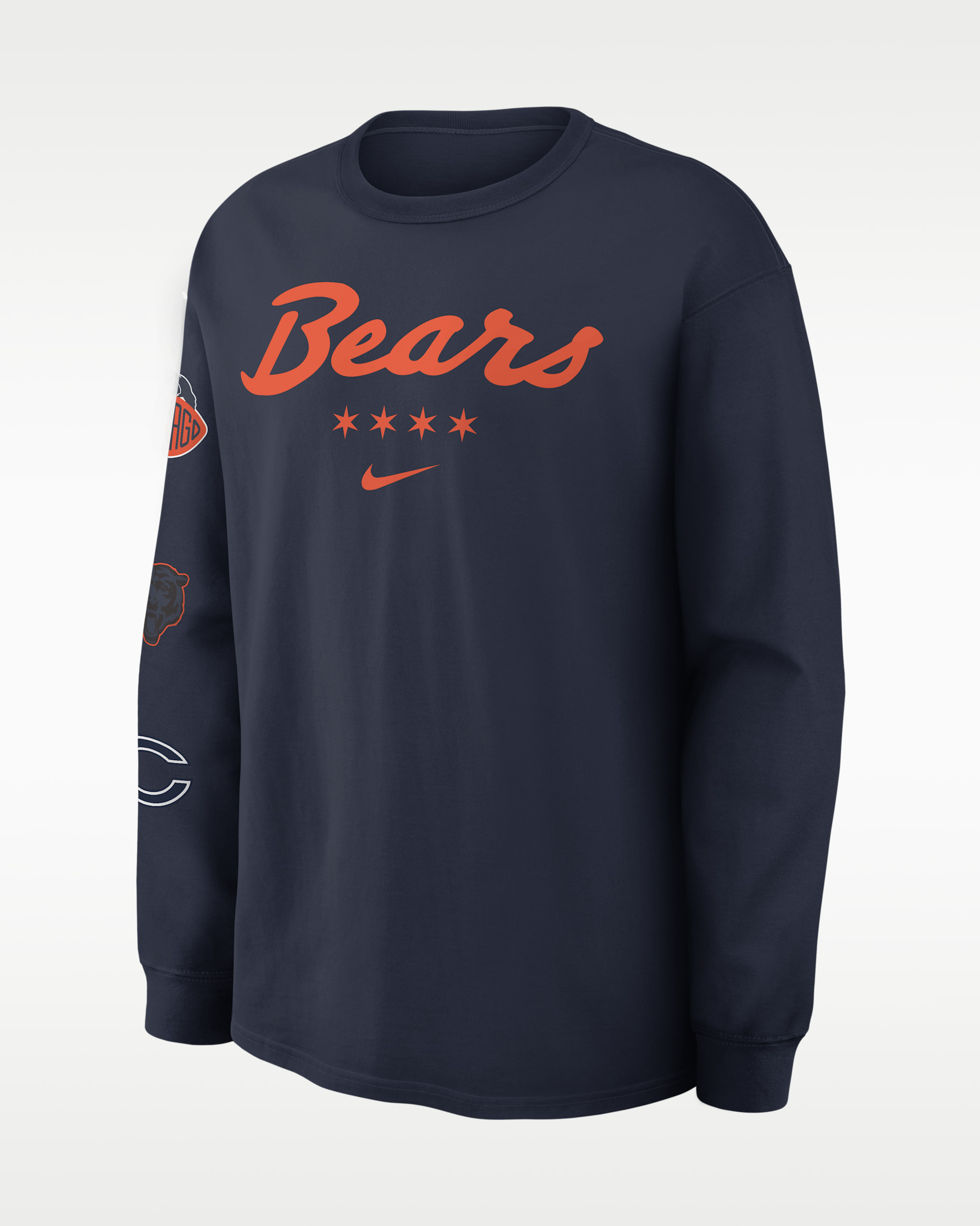 Chicago Bears Rivalries Collection Max90 Men's Nike NFL Long-Sleeve T-Shirt - Navy